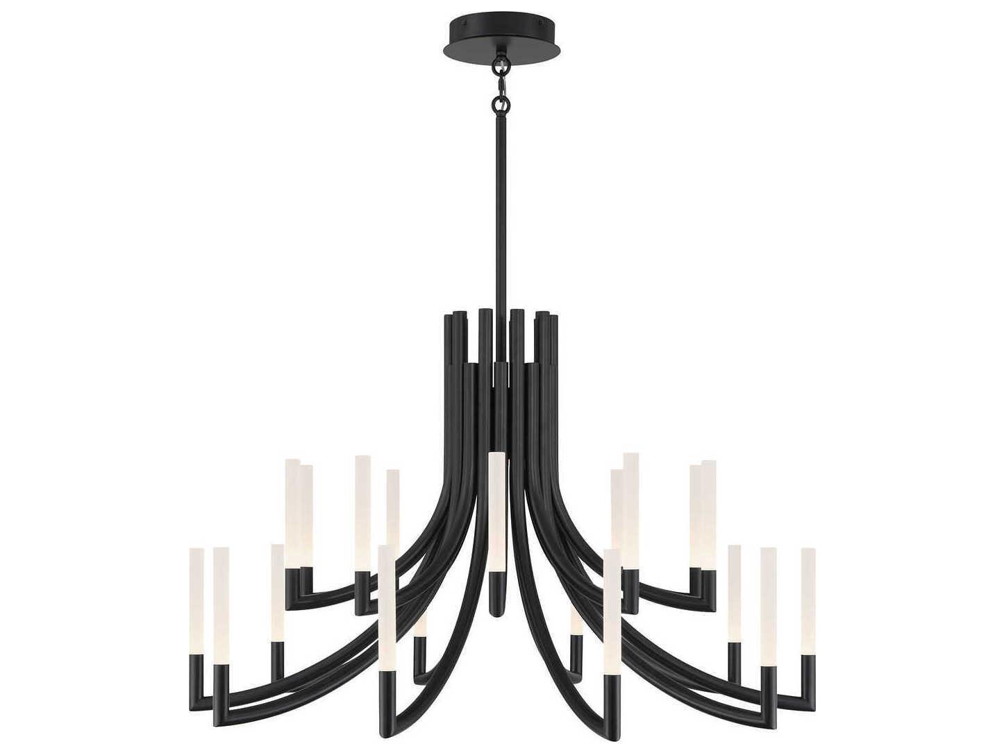 Eurofase Olette 20-Light Black Linear Chandelier