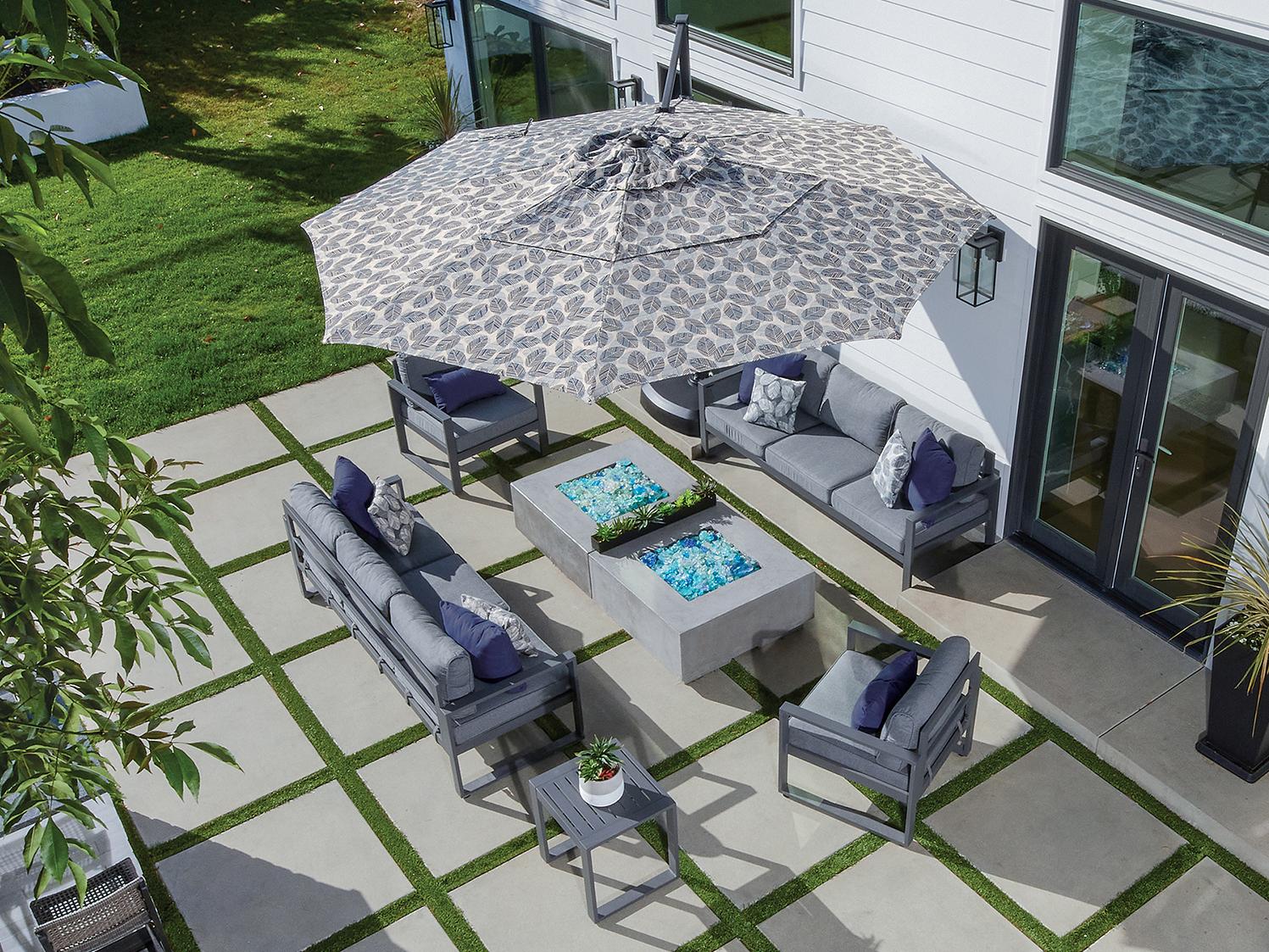 Treasure Garden 11.5 Foot AG25TR Octagon Cantilever Patio Umbrella