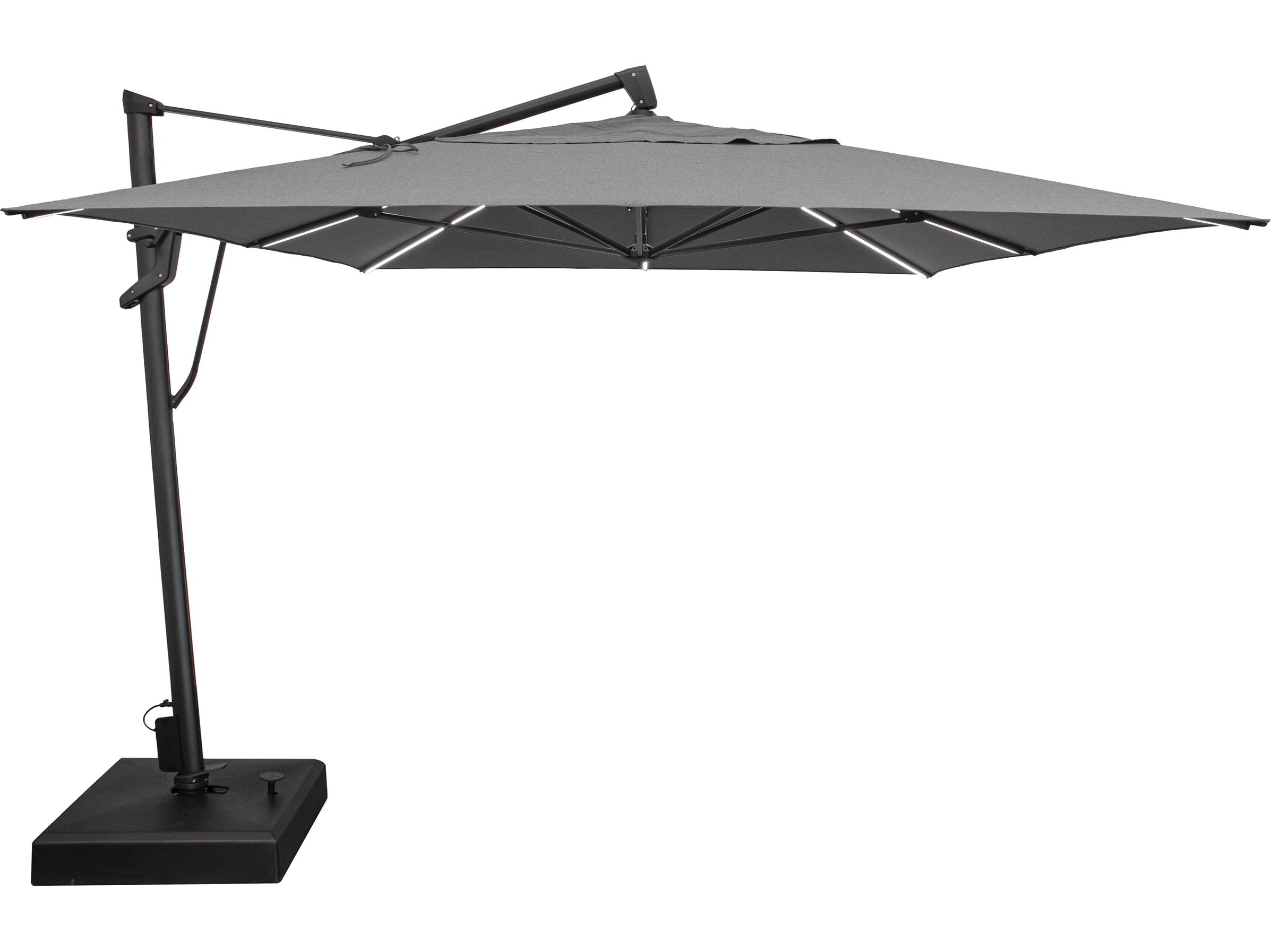 Treasure Garden Cantilever Starlux AKZ Plus Aluminum 10' x 13' Rectangular Crank Umbrella