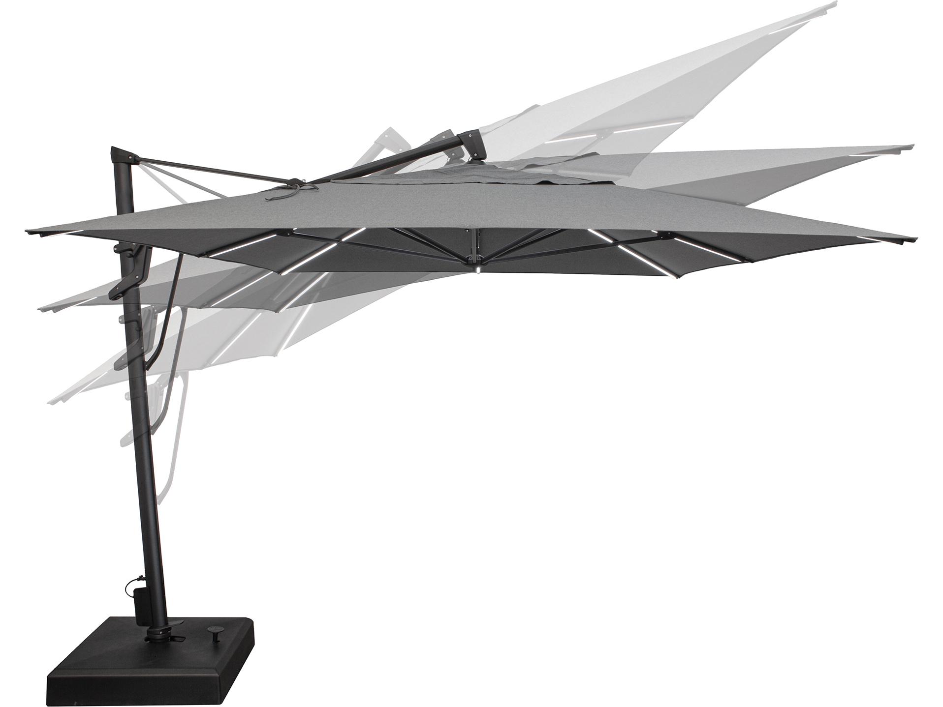 Treasure Garden Special Order Sunbrella Cantilever Aluminum 13" Rectangular Crank Umbrella