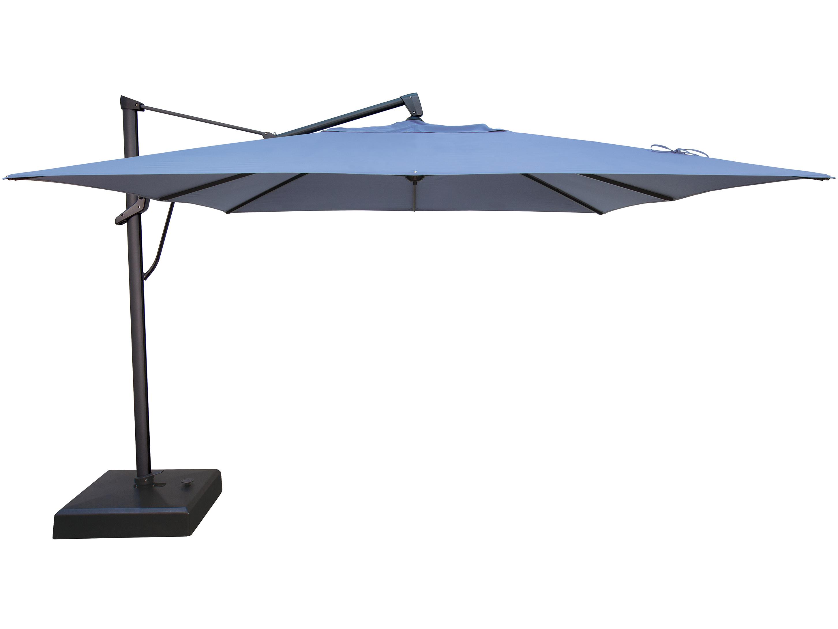 Treasure Garden NonStock Cantilever AKZPSQ11 Aluminum 11.5 Foot Square Crank Lift Tilt and Lock Patio Umbrella