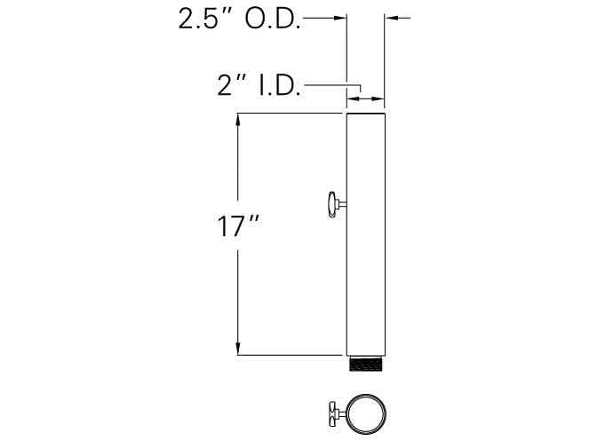 Treasure Garden 2 Inch Aluminum Base Stem