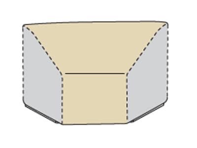 Treasure Garden Modular Wedge (Center) Fits Wedge Corner Sectional with Elastic & Spring Cinch Lock