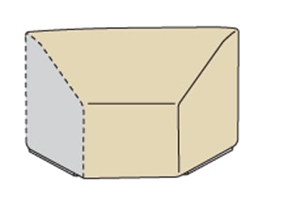 Treasure Garden Modular Wedge Left End (Right Facing) Fits Wedge End Sectional with Elastic & Spring Cinch Lock