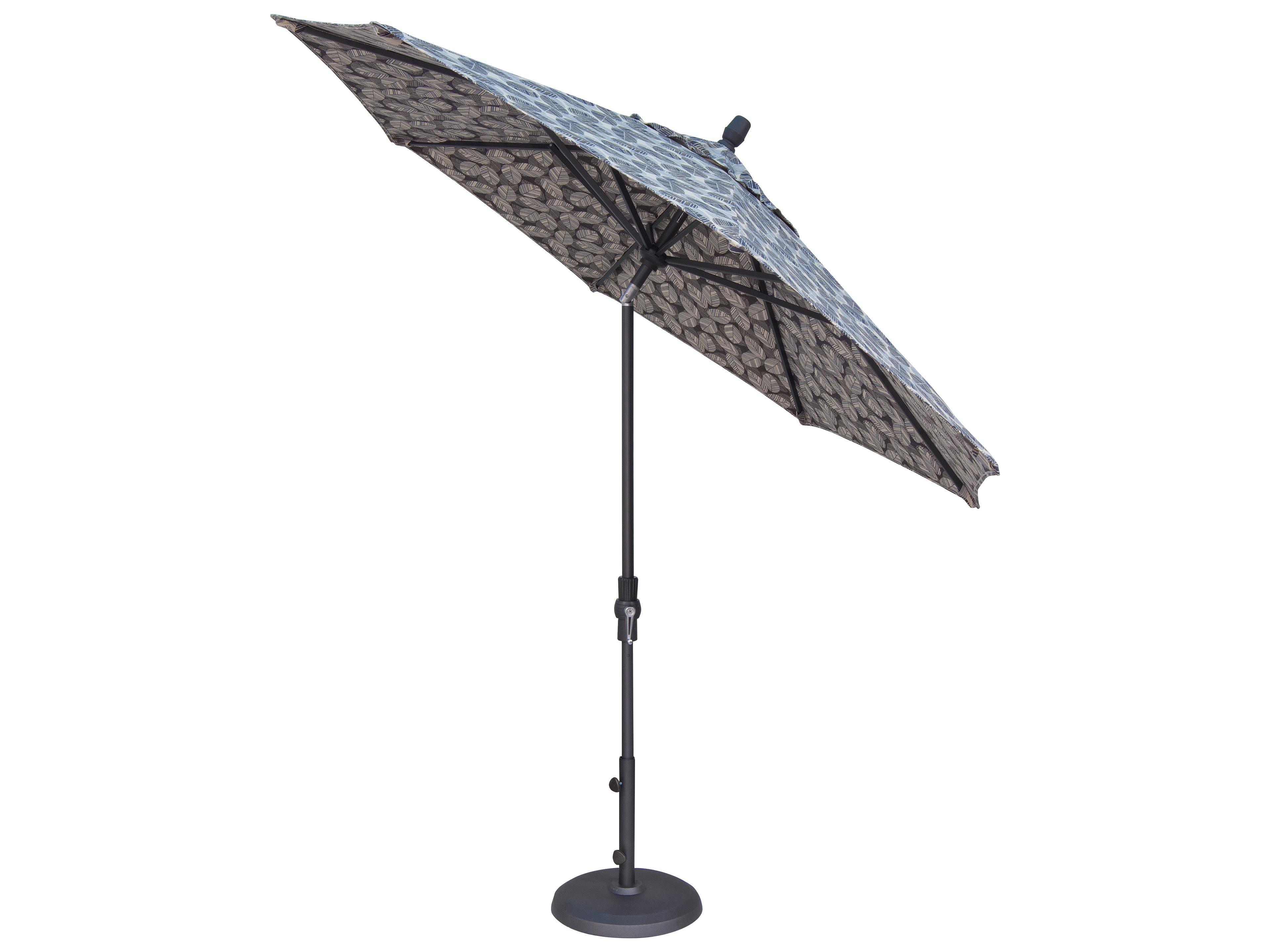 Treasure Garden Market Aluminum 9 Foot Octagon Collar Tilt Crank Lift Outdoor Umbrella