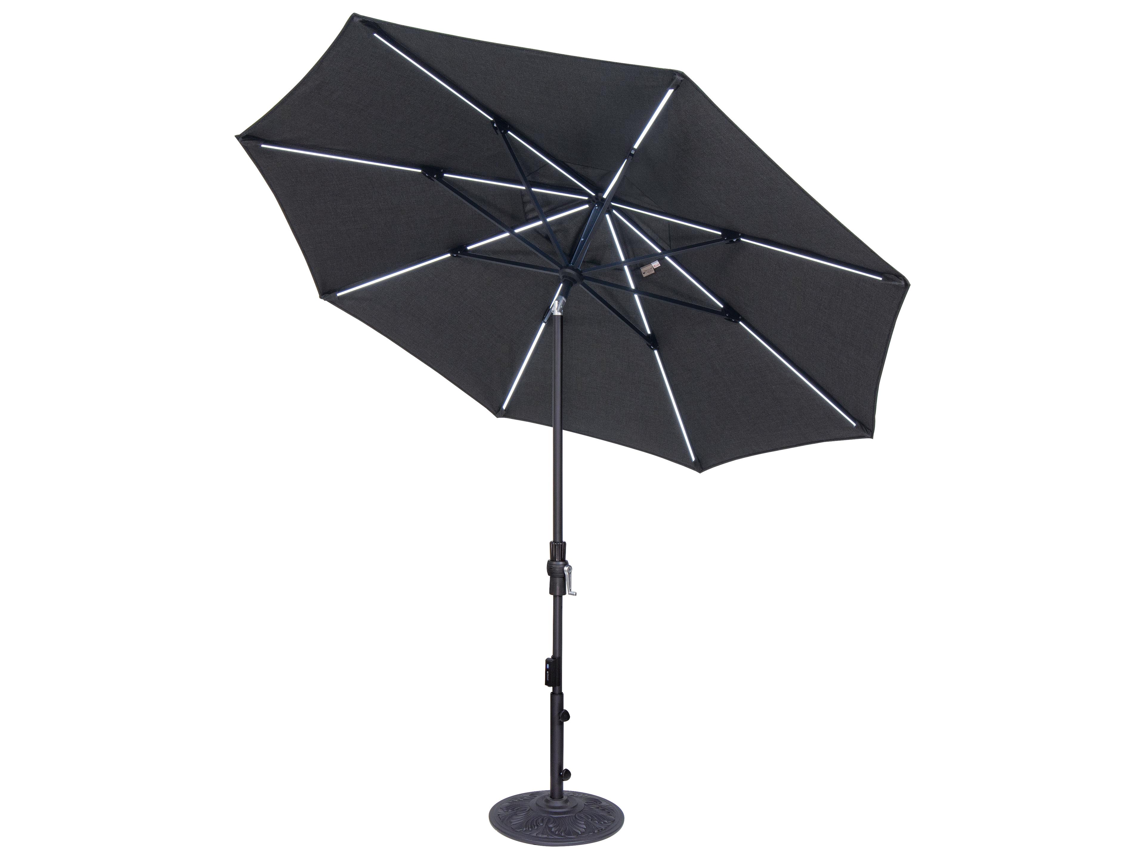Treasure Garden 9 Foot Starlux Octagon Crank Lift Collar Tilt Outdoor Patio Umbrella