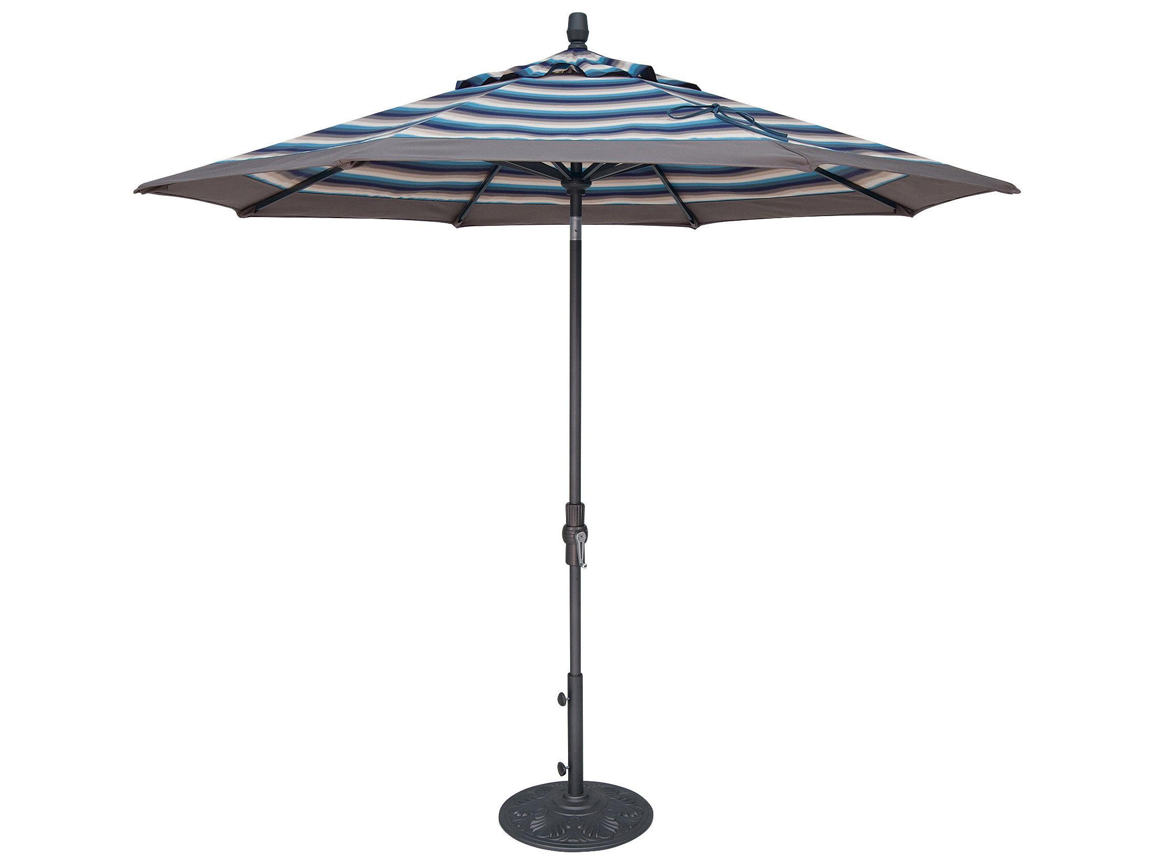 Treasure Garden Special Order Sunbrella Market Aluminum 9 Foot Octagon Collar Tilt Crank Lift Outdoor Patio Umbrella