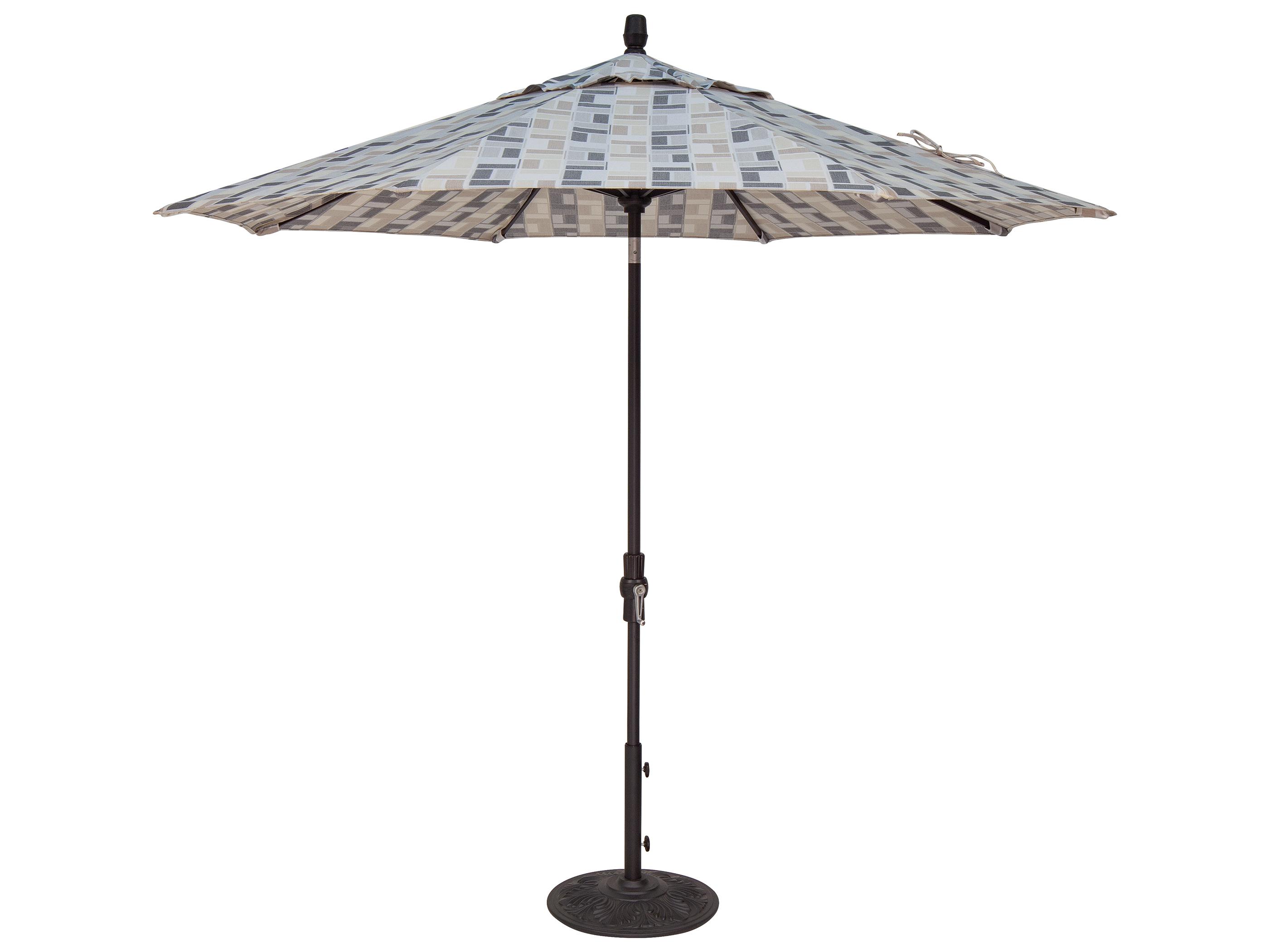 Treasure Garden Special Order Sunbrella Market Aluminum 9 Foot Octagon Collar Tilt Crank Lift Outdoor Patio Umbrella