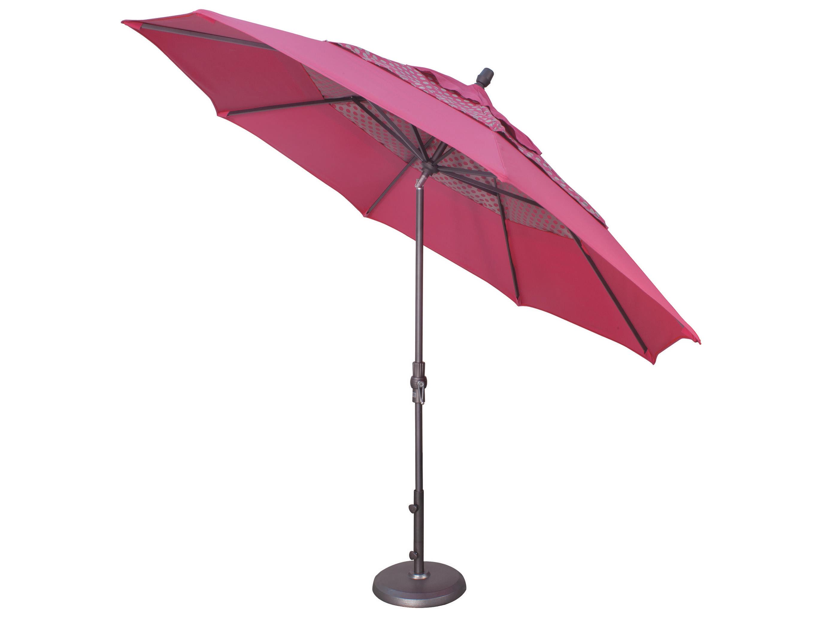 Treasure Garden Quick Ship Market Aluminum 11 Foot Octagon Collar Tilt Crank Lift Patio Umbrella