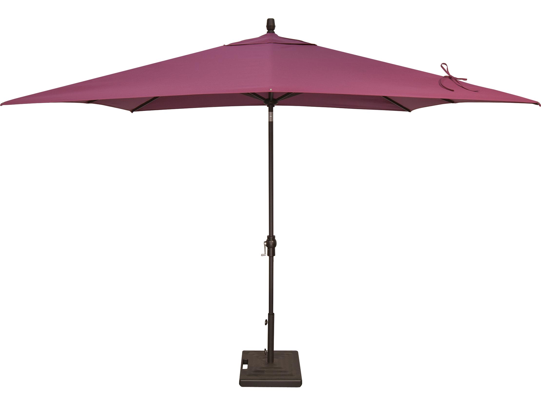 Treasure Garden Special Order Sunbrella Market Aluminum 8 x 10 Foot Rectangular Crank Lift Auto Tilt Outdoor Patio Umbrella