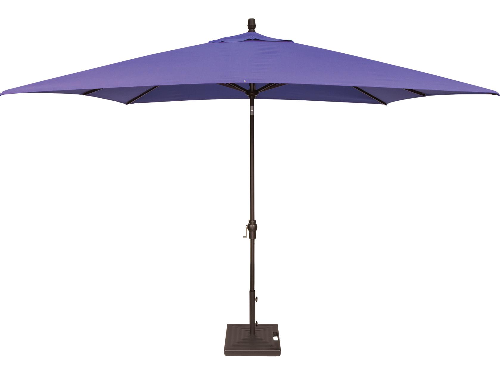 Treasure Garden Special Order Sunbrella Market Aluminum 8 x 10 Foot Rectangular Crank Lift Auto Tilt Outdoor Patio Umbrella