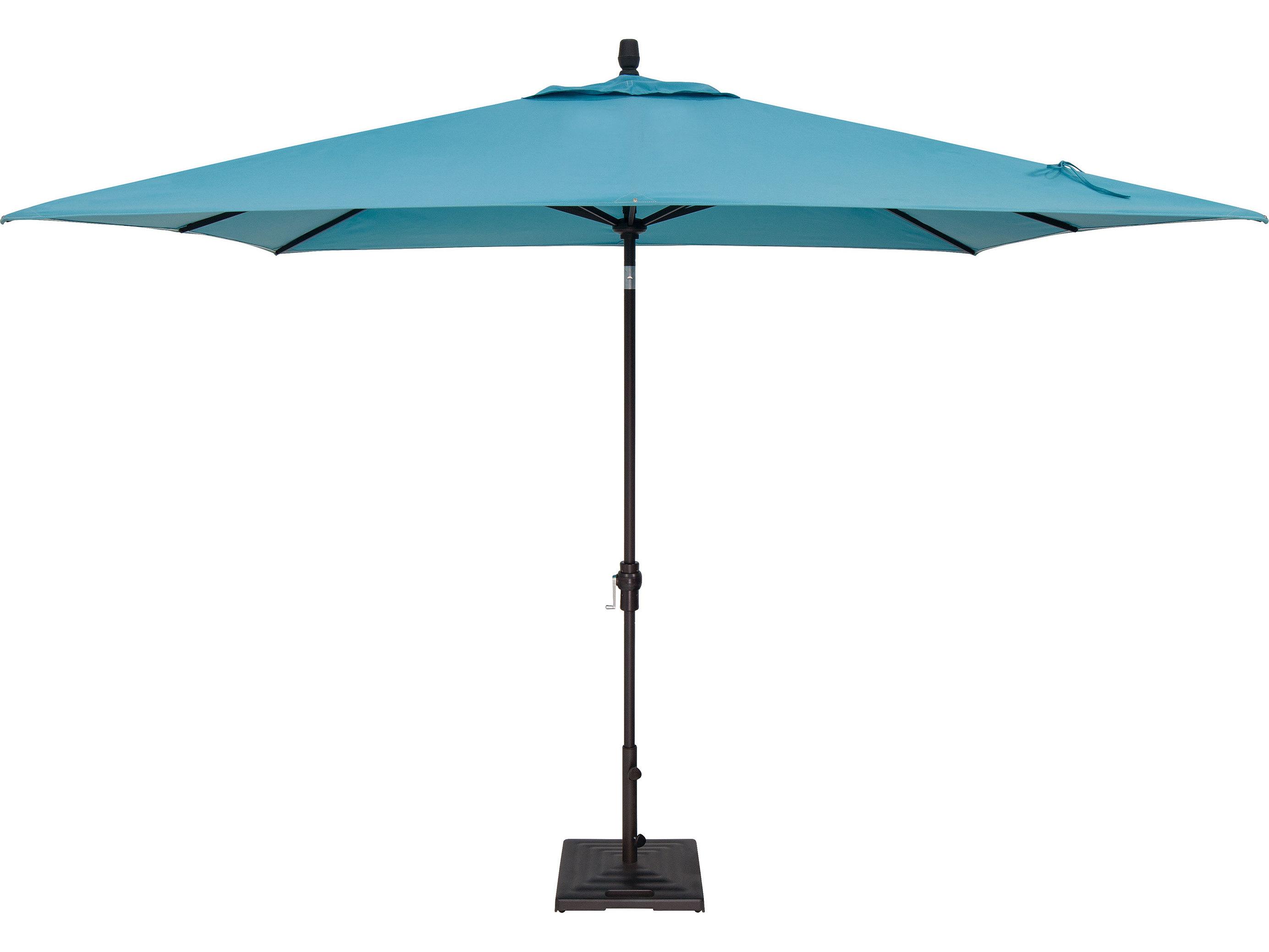 Treasure Garden Special Order Sunbrella Market Aluminum 8 x 10 Foot Rectangular Crank Lift Auto Tilt Outdoor Patio Umbrella