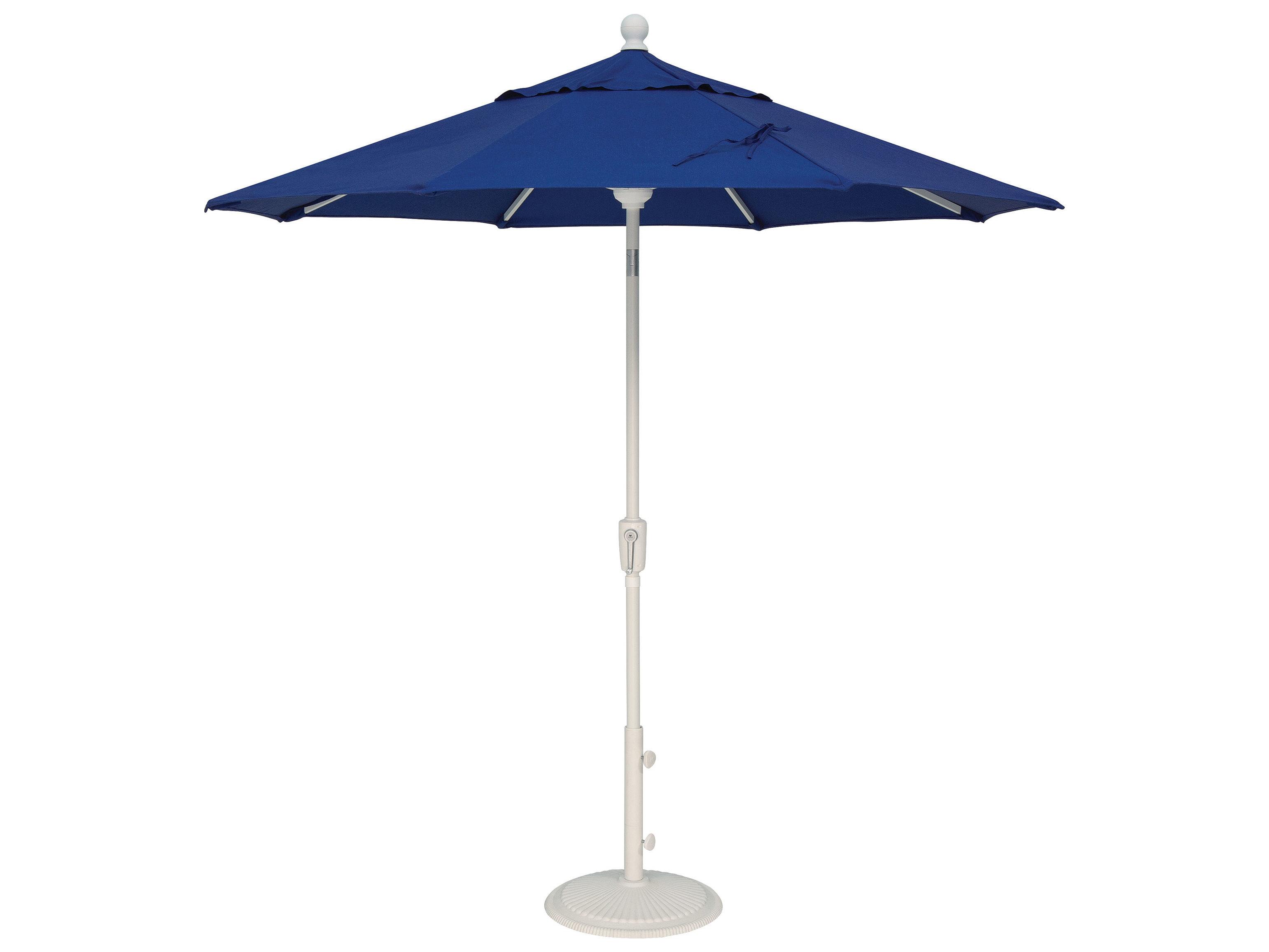 Treasure Garden Market Aluminum 7.5 Foot Octagon Push Button Tilt Crank Lift Outdoor Patio Umbrella