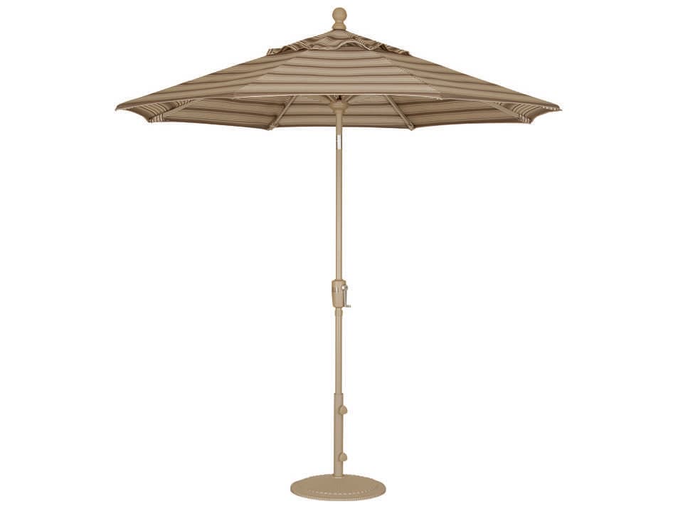 Treasure Garden Quick Ship Market Aluminum 7.5 Foot Octagon Push Button Tilt Crank Lift Outdoor Umbrella