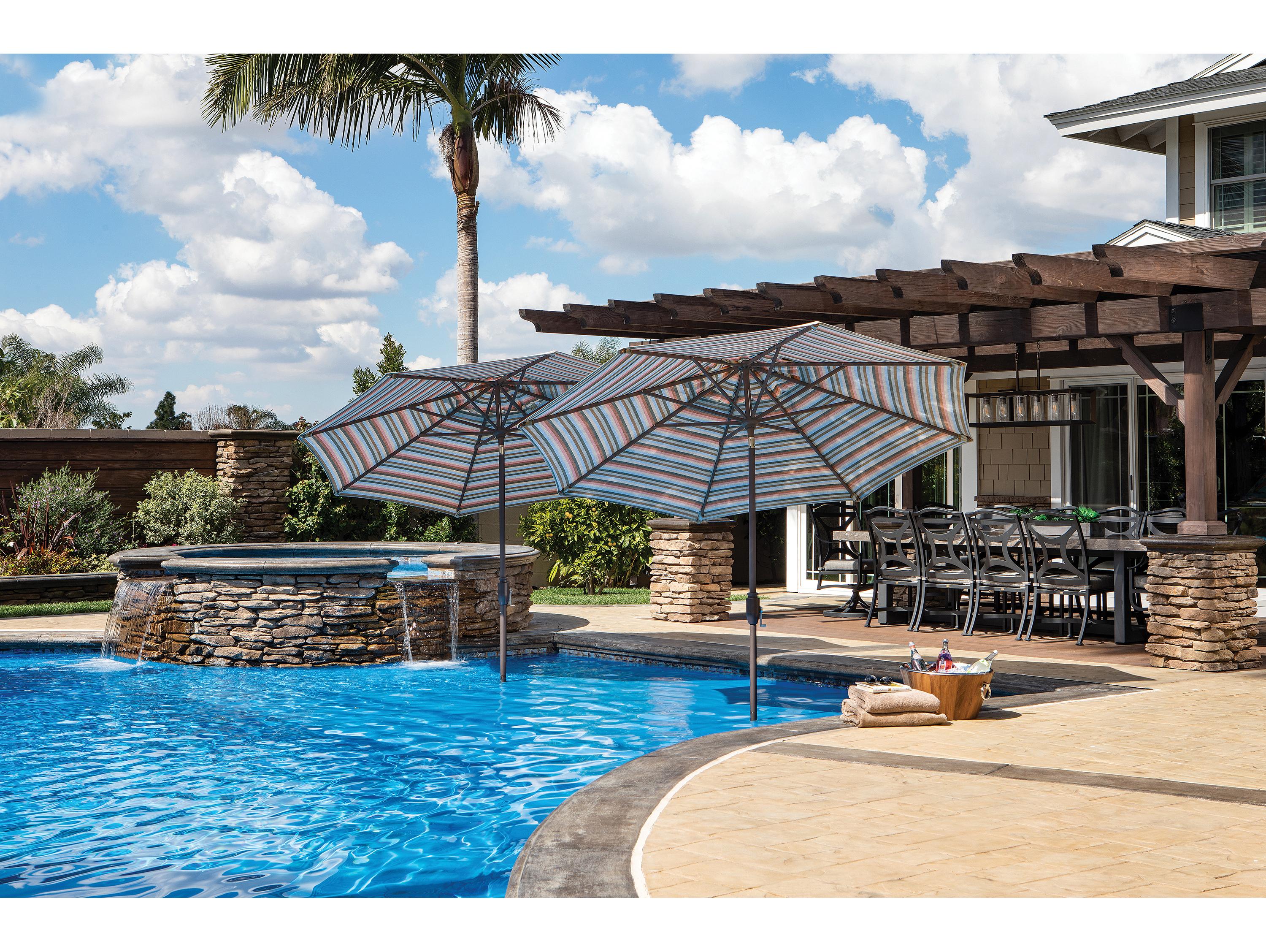 Treasure Garden Glide Tilt 9 Foot Octagon Outdoor Patio Umbrella