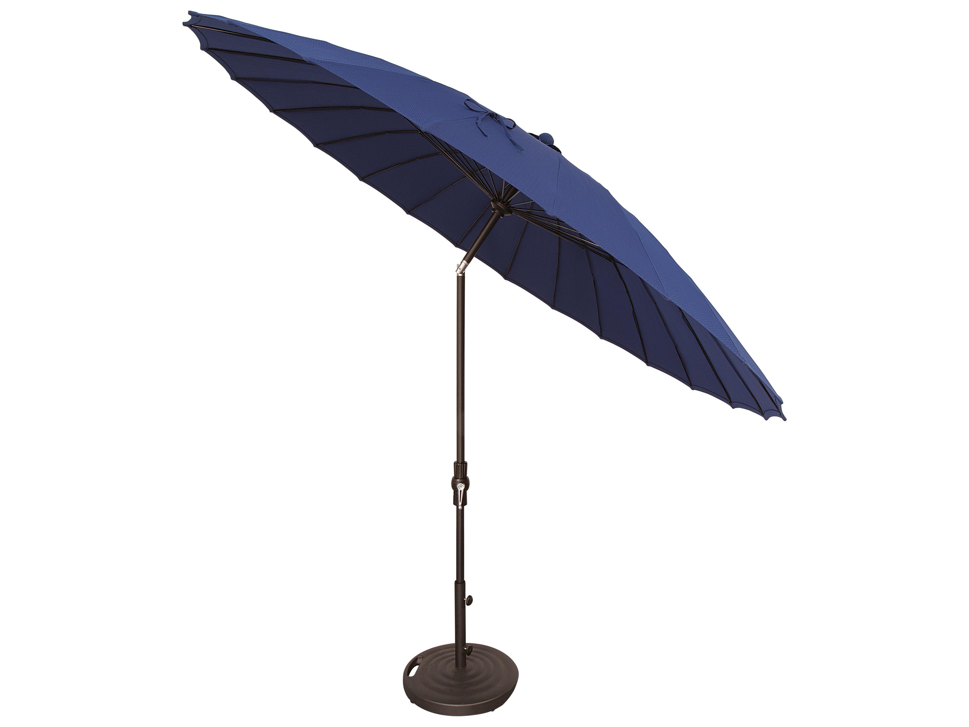 Treasure Garden Special Order Sunbrella 10 Foot Shanghai Aluminum Round Collar Tilt Crank Lift Patio Umbrella