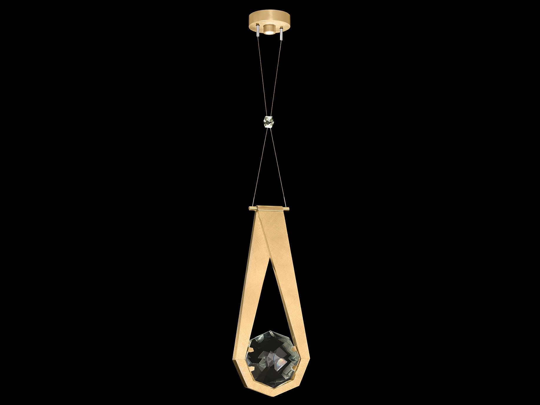 Fine Art Handcrafted Lighting Aria 1-Light Silver Geometric Mini Pendant