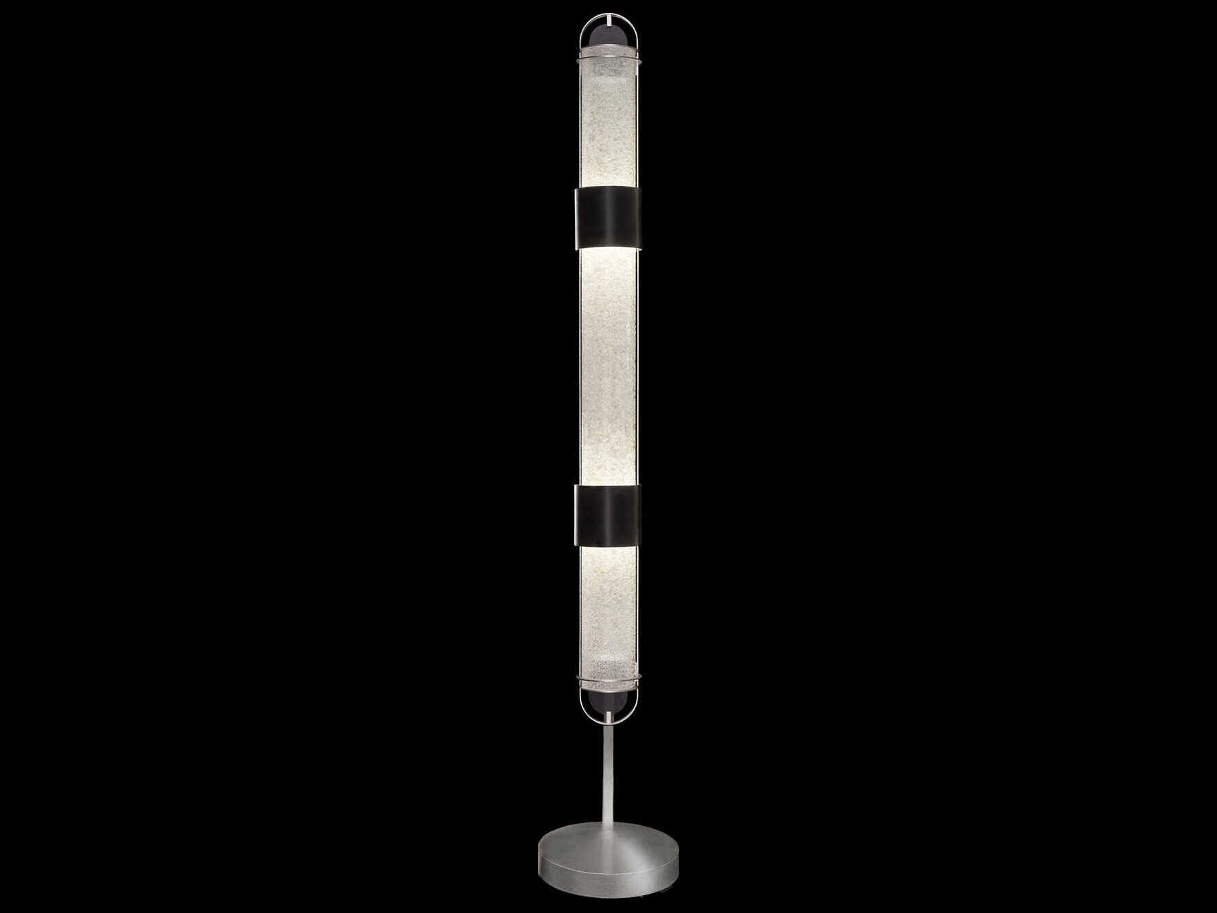 Fine Art Handcrafted Lighting Bond Black Silver Floor Lamp
