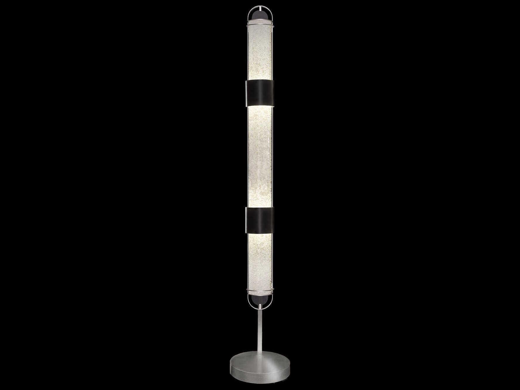 Fine Art Handcrafted Lighting Bond Black Silver Floor Lamp