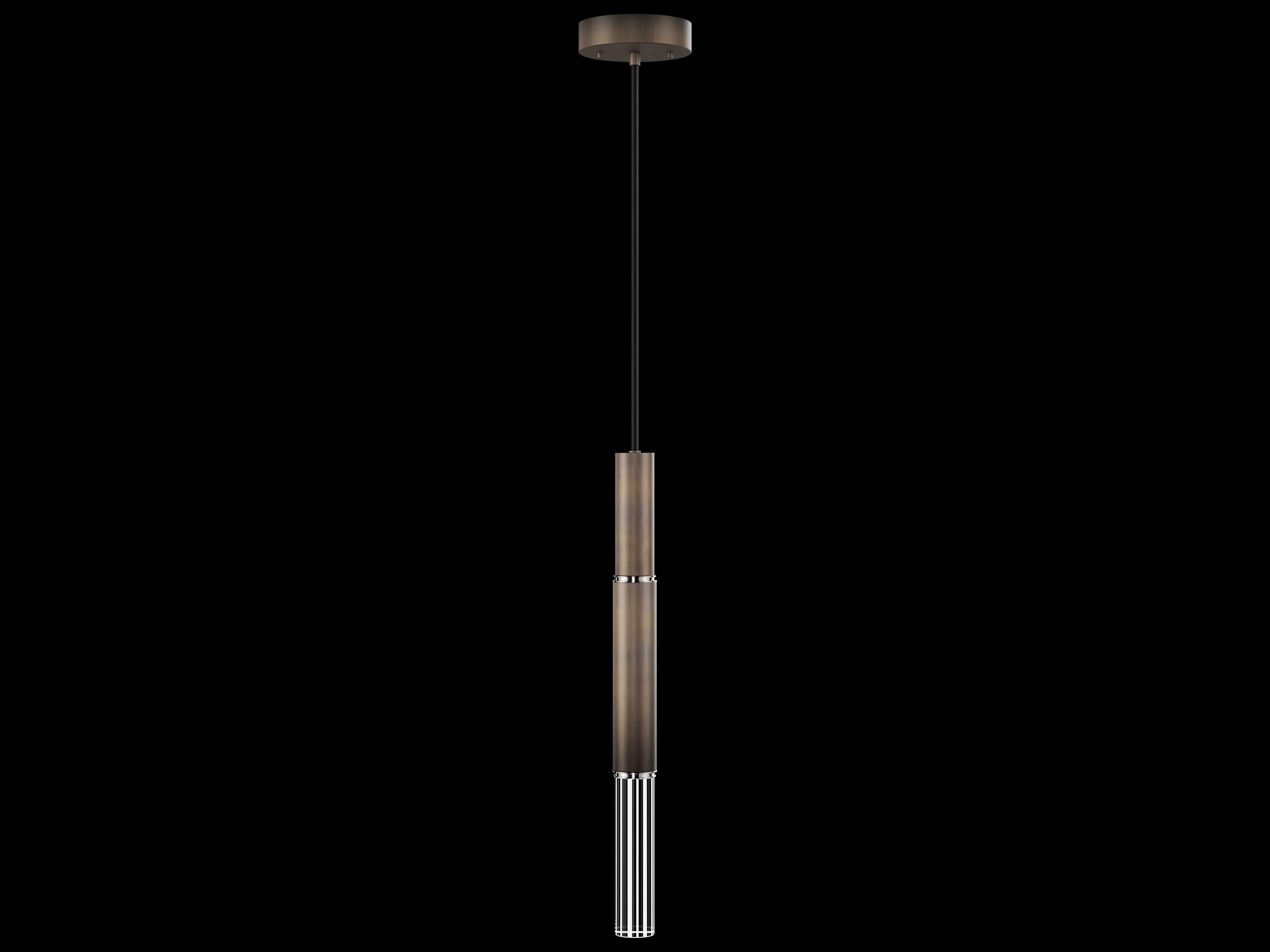 Fine Art Handcrafted Lighting Antonia 1-Light Bronze Linear Mini Pendant