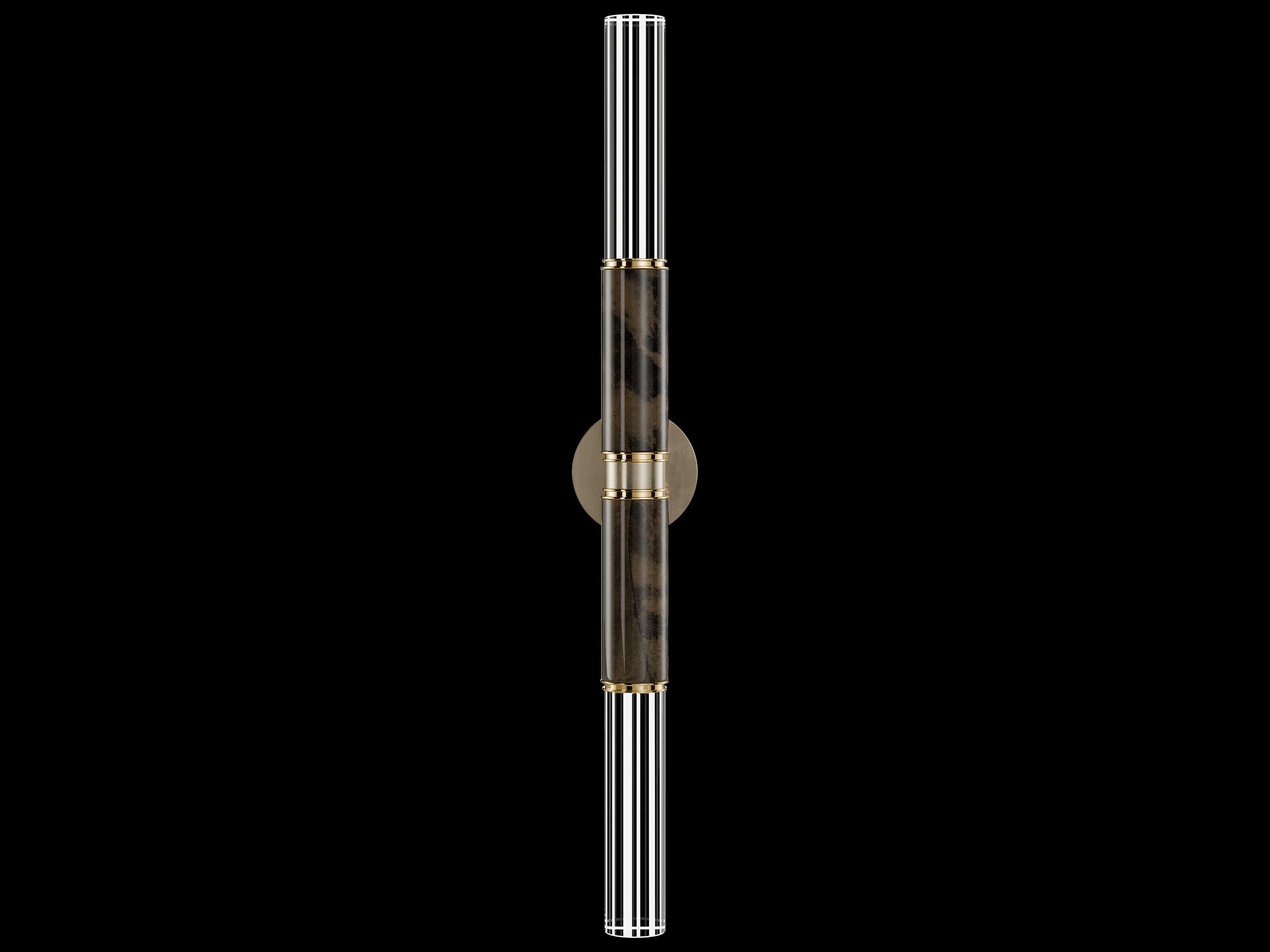 Fine Art Handcrafted Lighting Antonia 2-Light Soft Gold Leaf Silver Wall Sconce