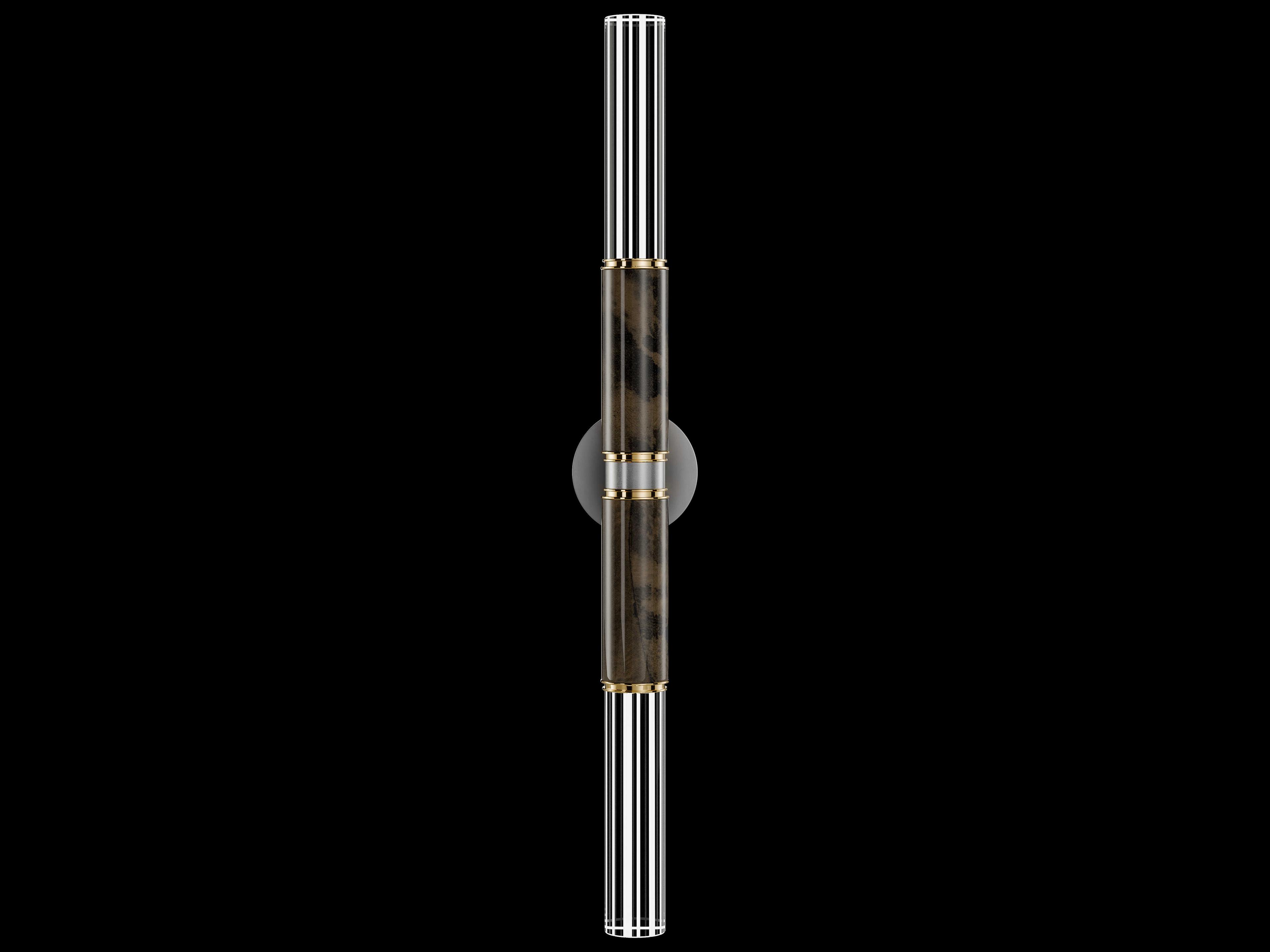 Fine Art Handcrafted Lighting Antonia 2-Light Ombre Silver Wall Sconce