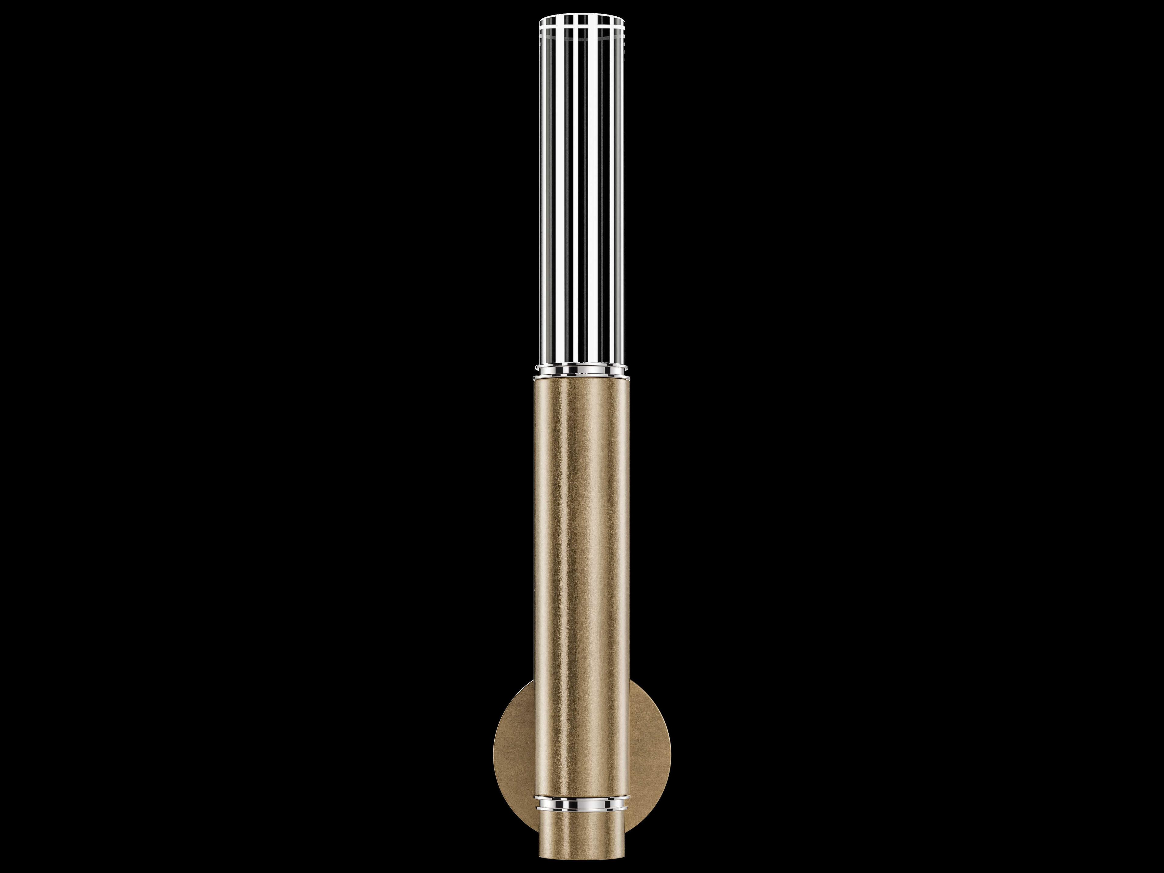 Fine Art Handcrafted Lighting Antonia 1-Light Gold Leaf Wall Sconce