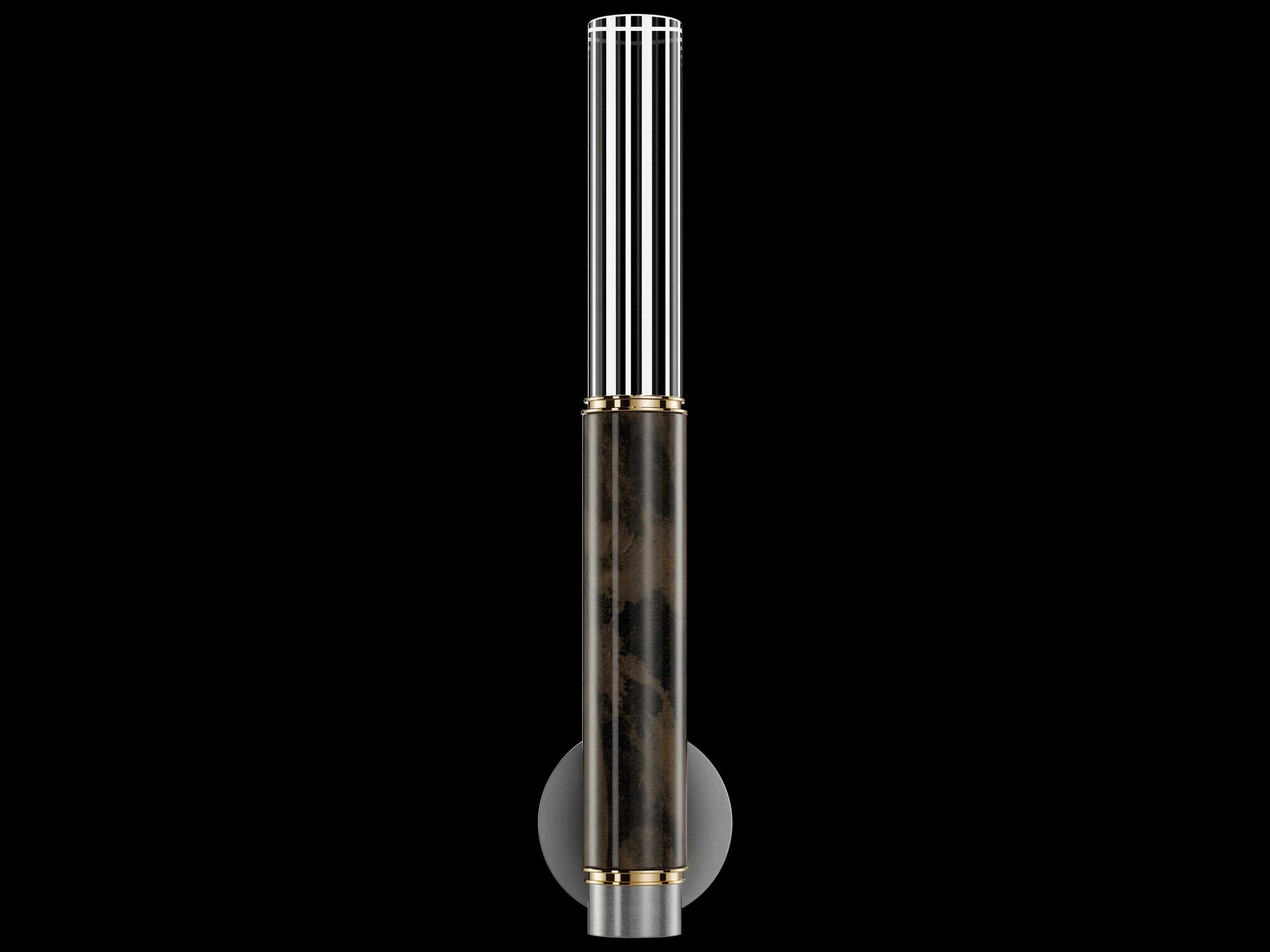 Fine Art Handcrafted Lighting Antonia 1-Light Ombre Silver Wall Sconce