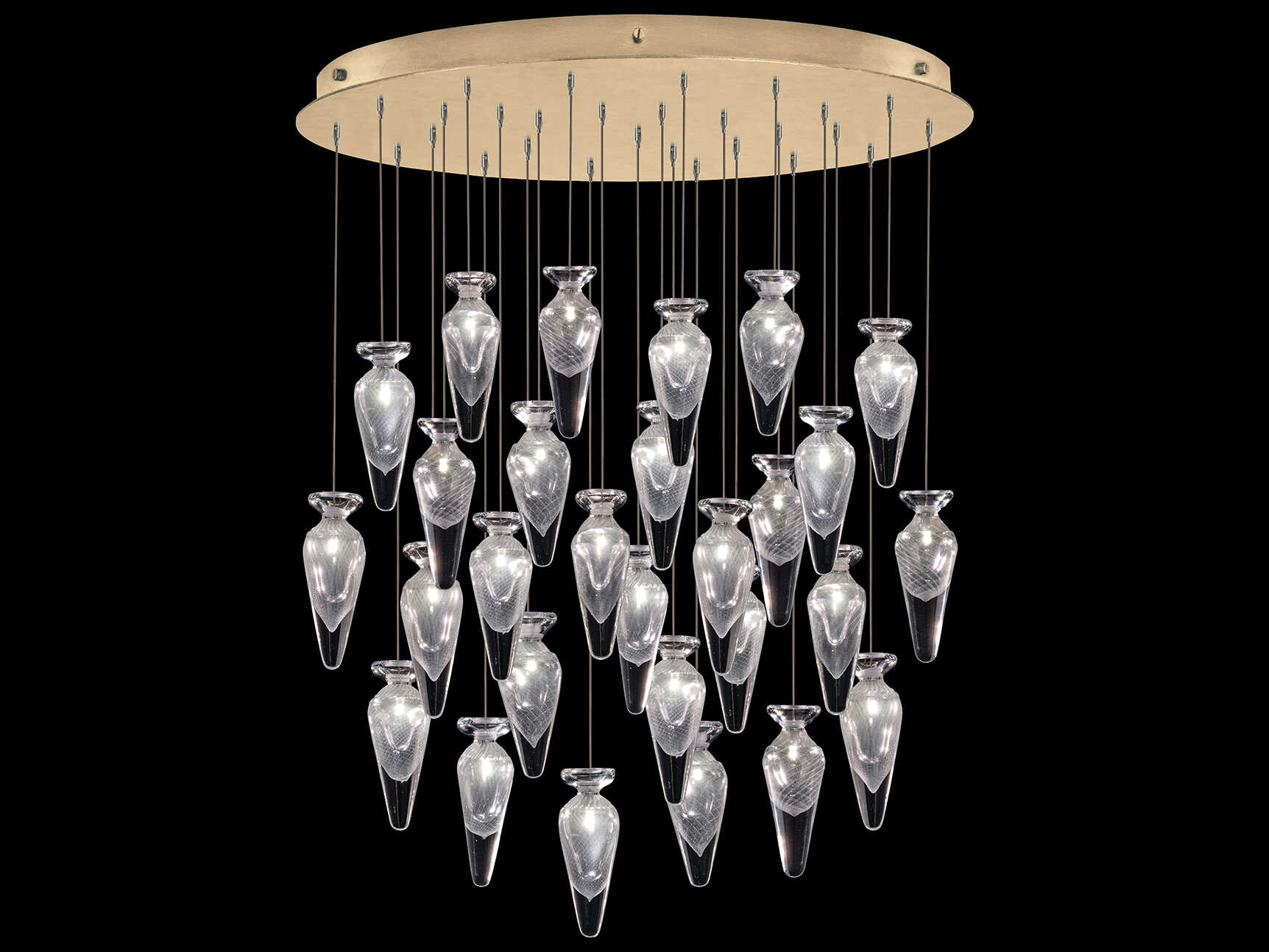 Fine Art Handcrafted Lighting Essence 28-Light Gold Pendant