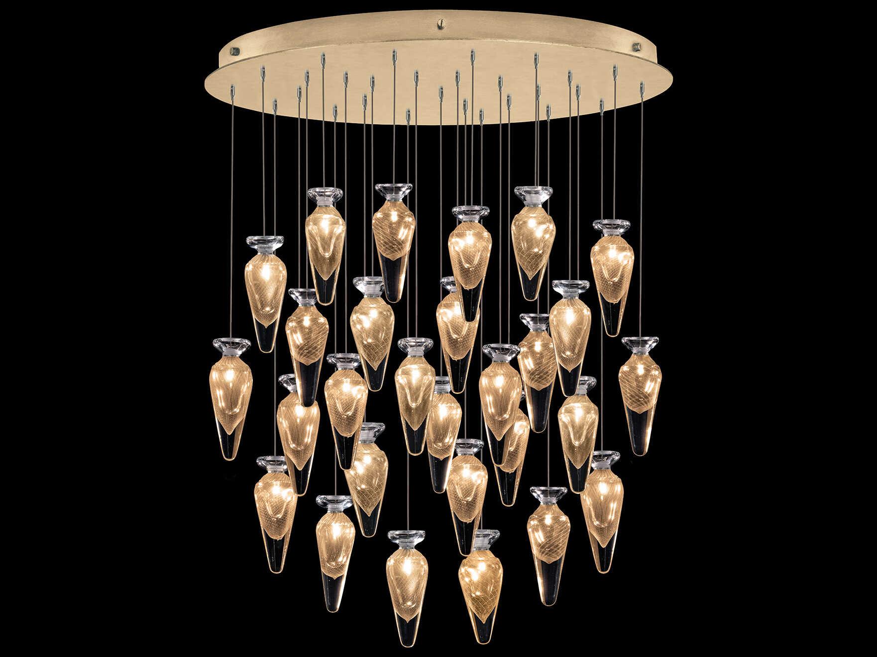 Fine Art Handcrafted Lighting Essence 28-Light Gold Pendant