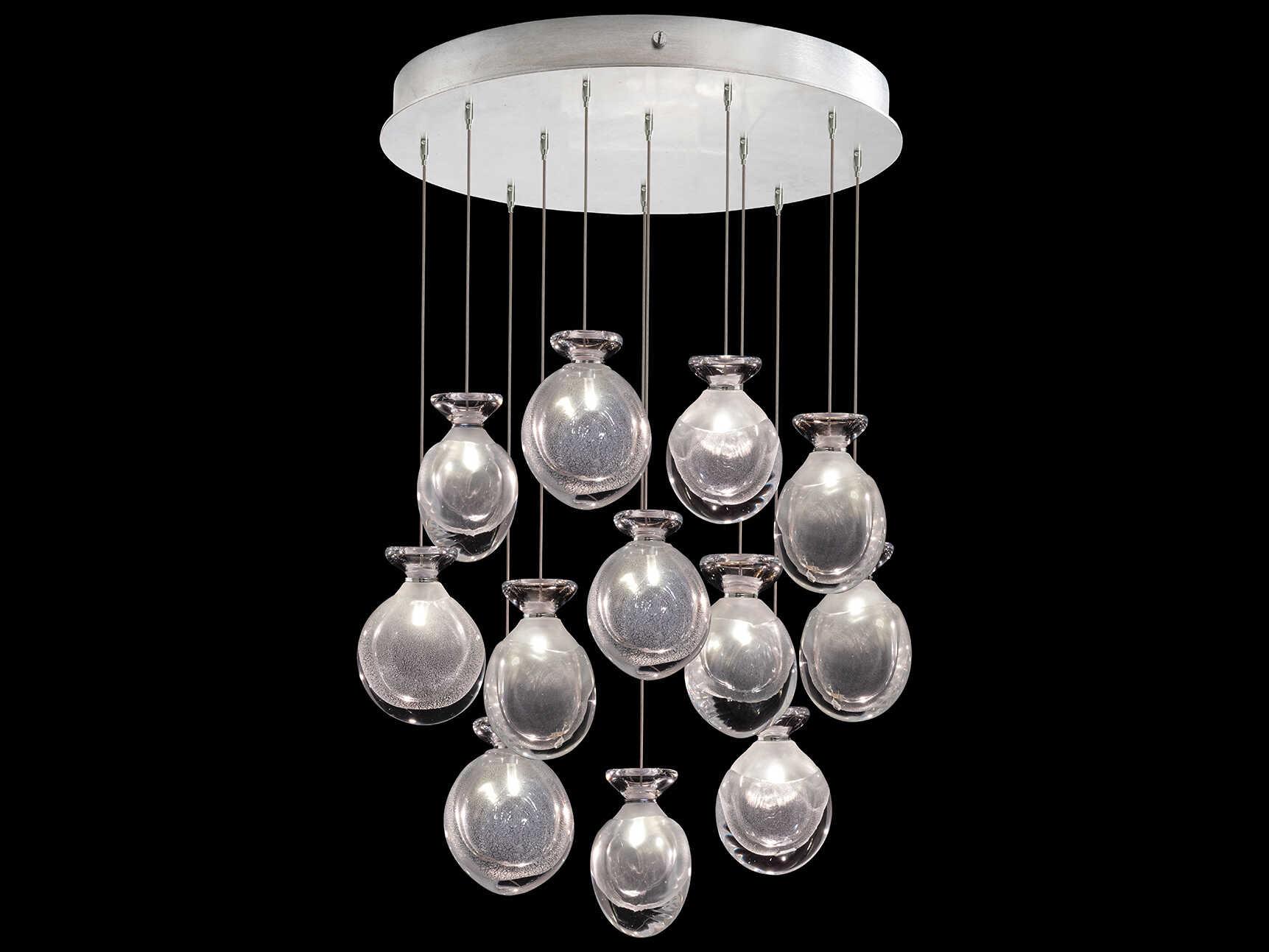 Fine Art Handcrafted Lighting Essence 12-Light Silver Pendant