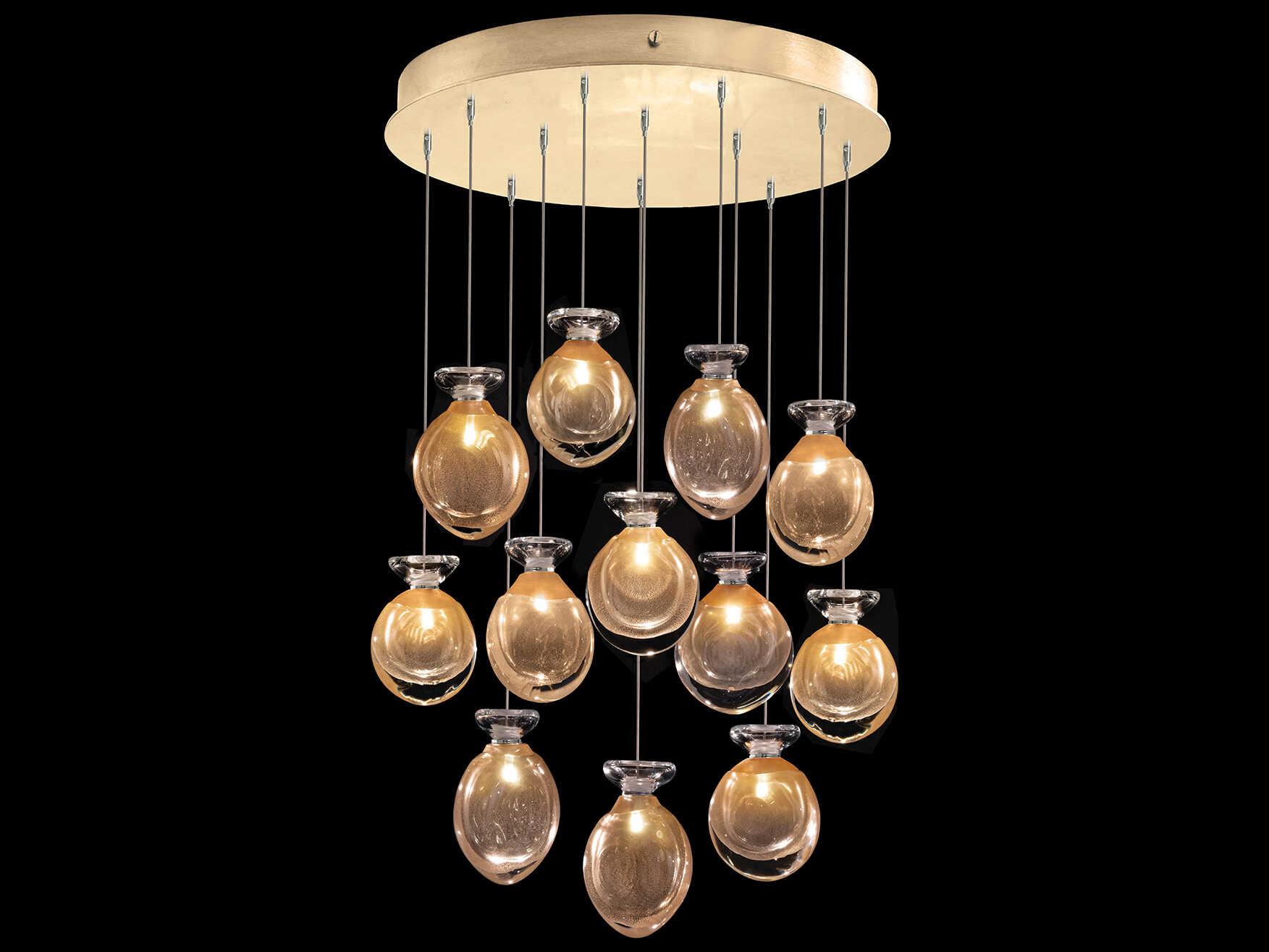Fine Art Handcrafted Lighting Essence 12-Light Gold Pendant