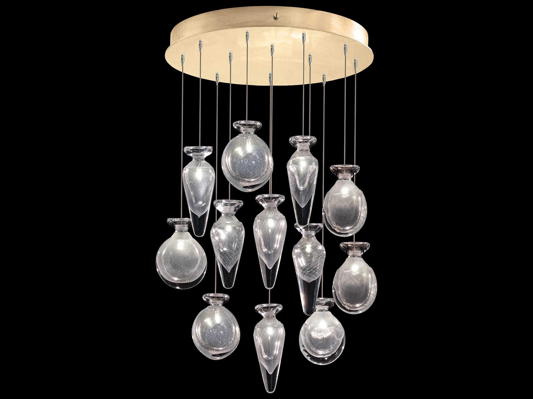 Fine Art Handcrafted Lighting Essence 12-Light Gold Pendant