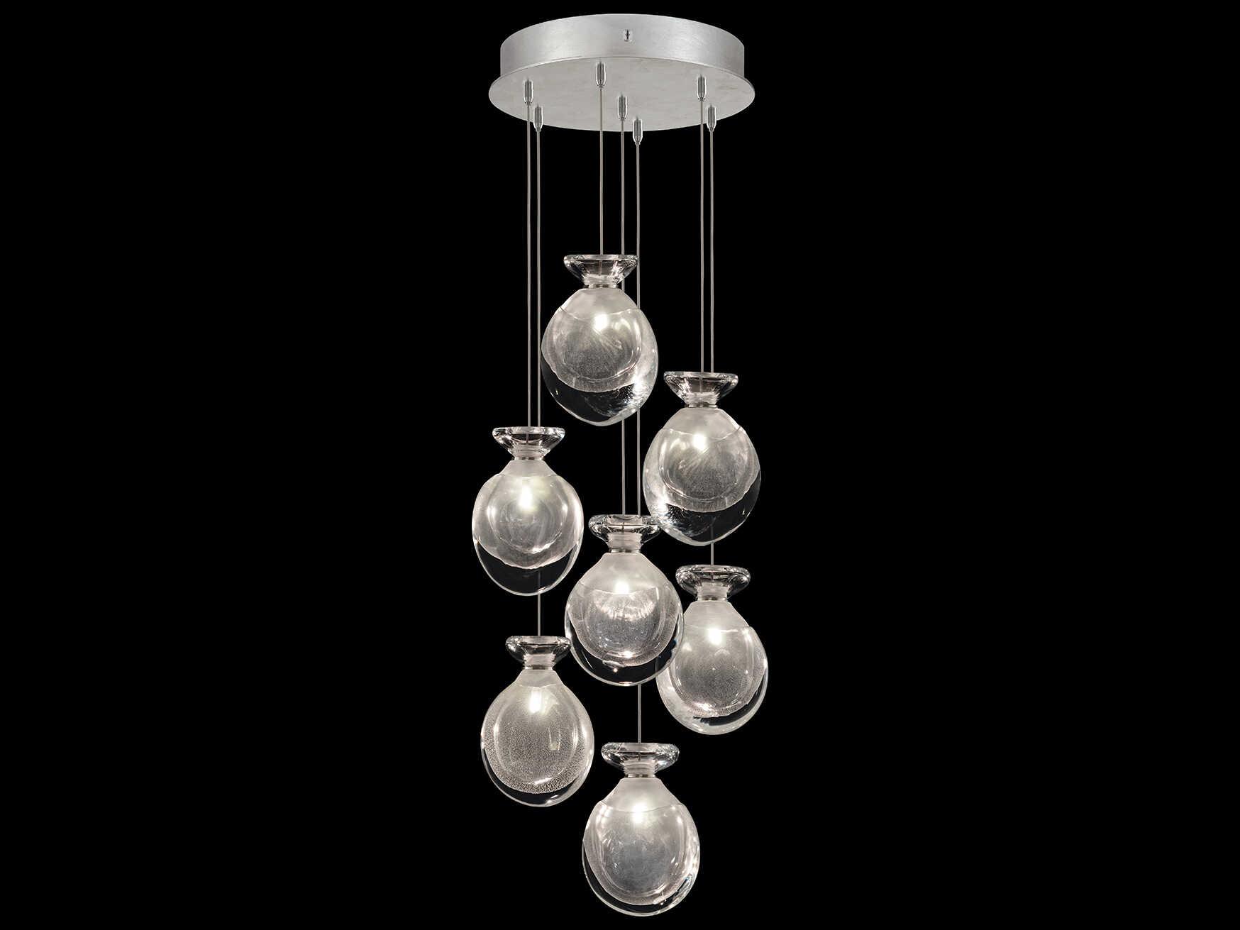 Fine Art Handcrafted Lighting Essence 7-Light Silver Pendant