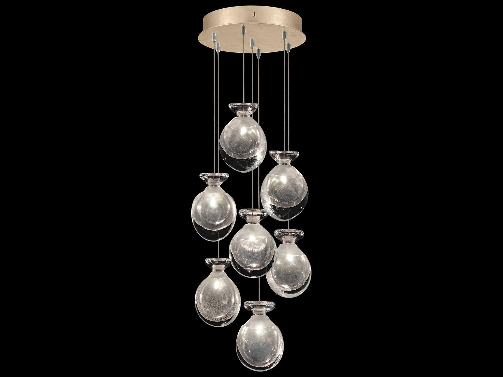 Fine Art Handcrafted Lighting Essence 7-Light Gold Pendant