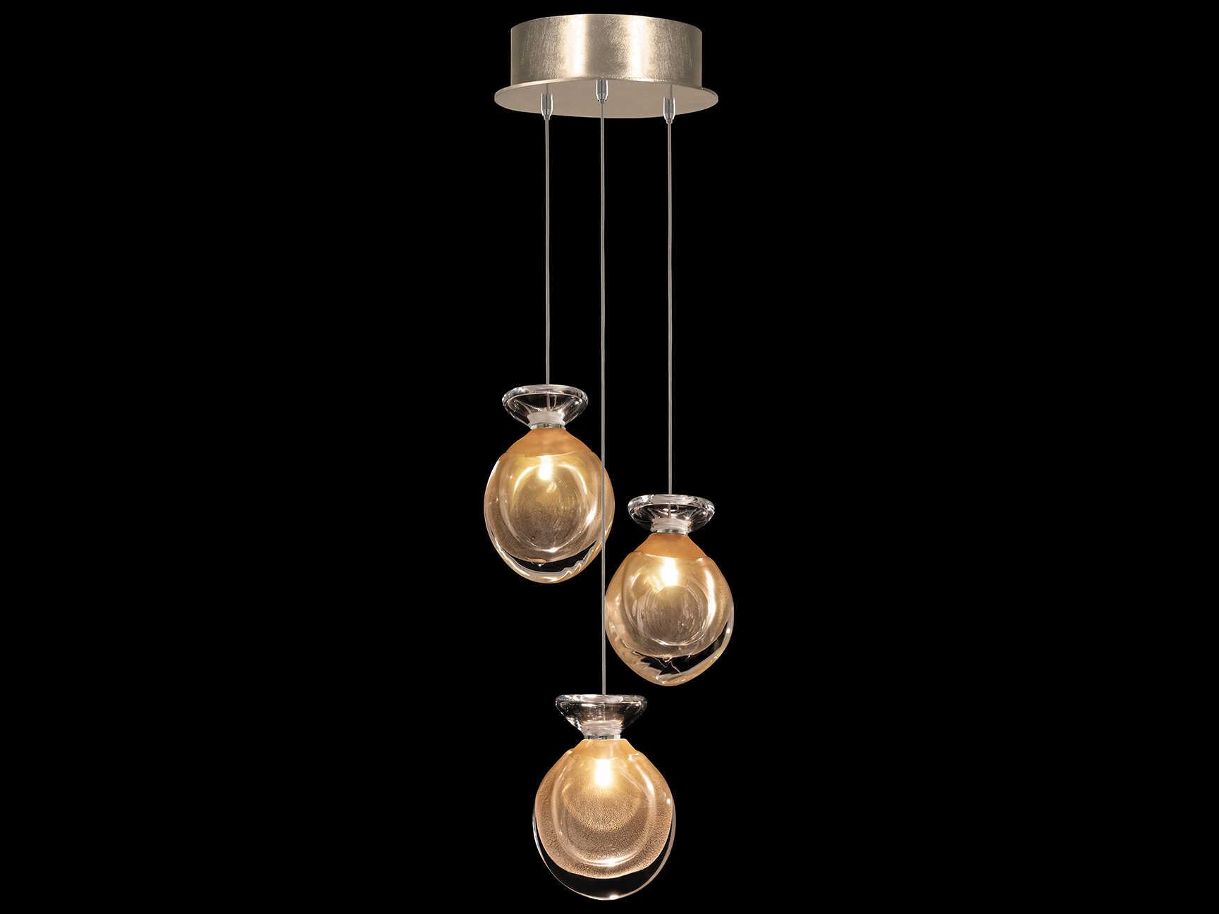Fine Art Handcrafted Lighting Essence 3-Light Gold Mini Pendant