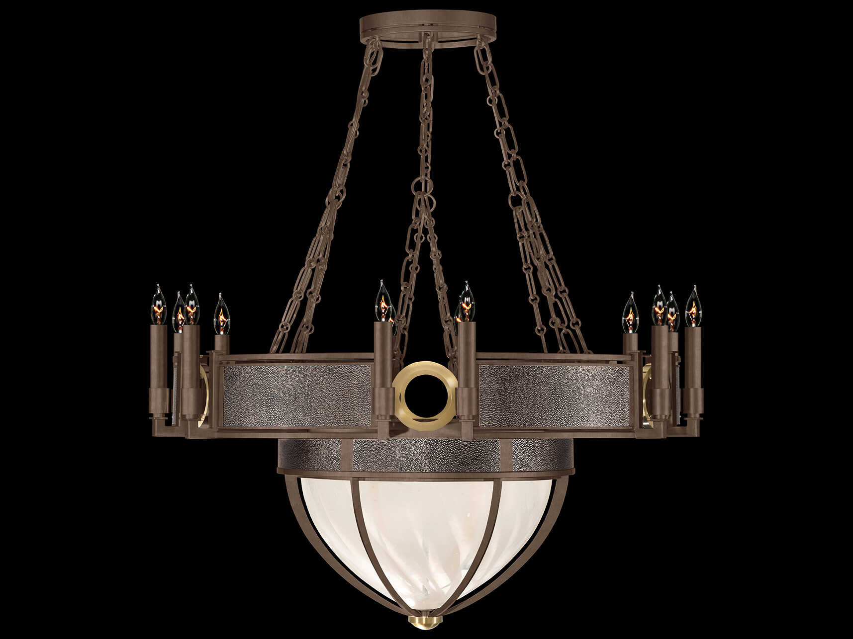 Fine Art Handcrafted Lighting Mirage 15-Light Bronze Traditional Candelabra Chandelier