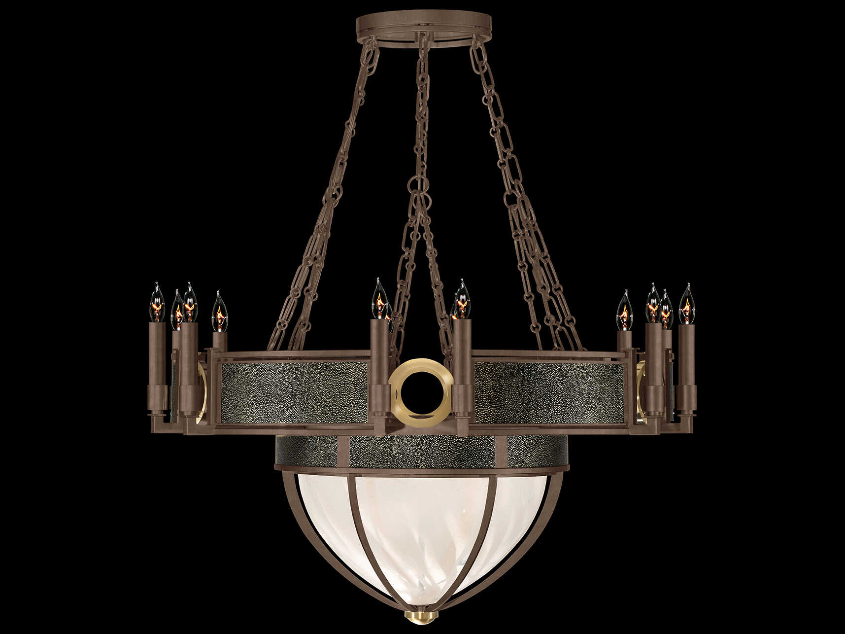 Fine Art Handcrafted Lighting Mirage 15-Light Bronze Traditional Candelabra Chandelier