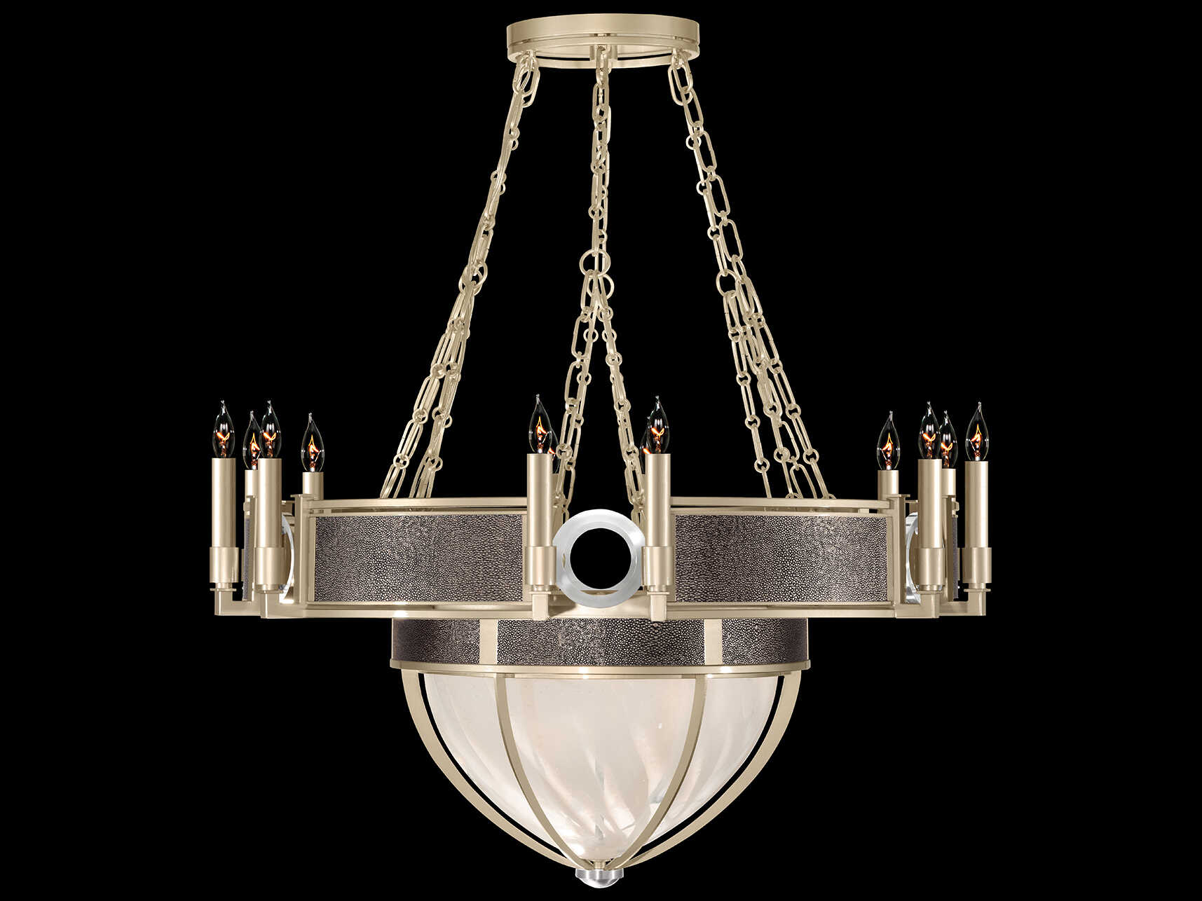 Fine Art Handcrafted Lighting Mirage 15-Light Champagne Gold Traditional Candelabra Chandelier