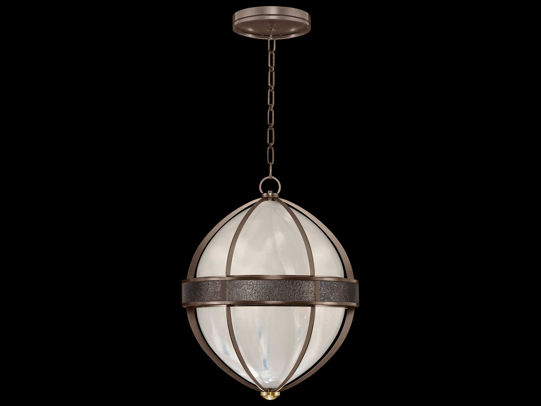 Fine Art Handcrafted Lighting Mirage 3-Light Bronze Traditional Round Pendant