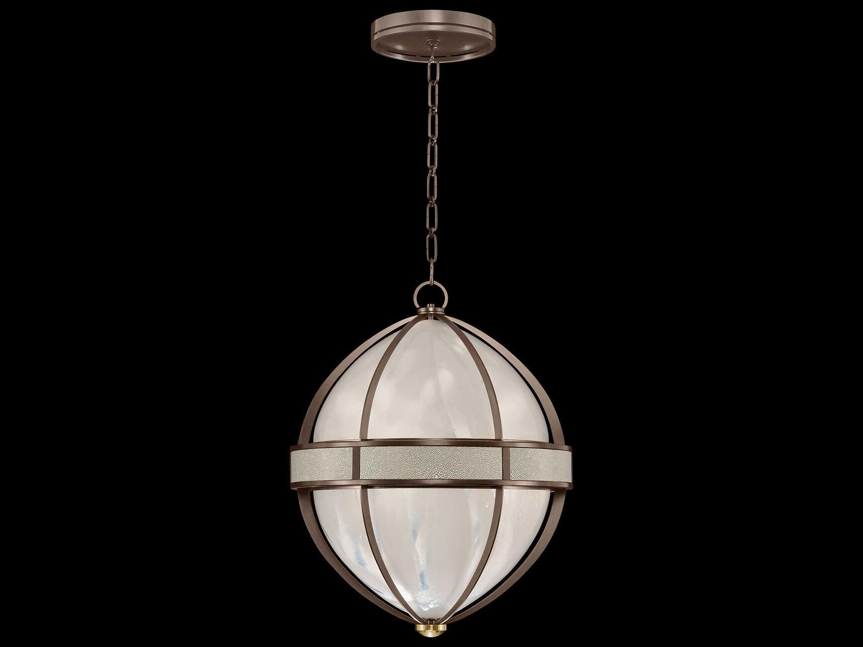 Fine Art Handcrafted Lighting Mirage 3-Light Bronze Traditional Round Pendant