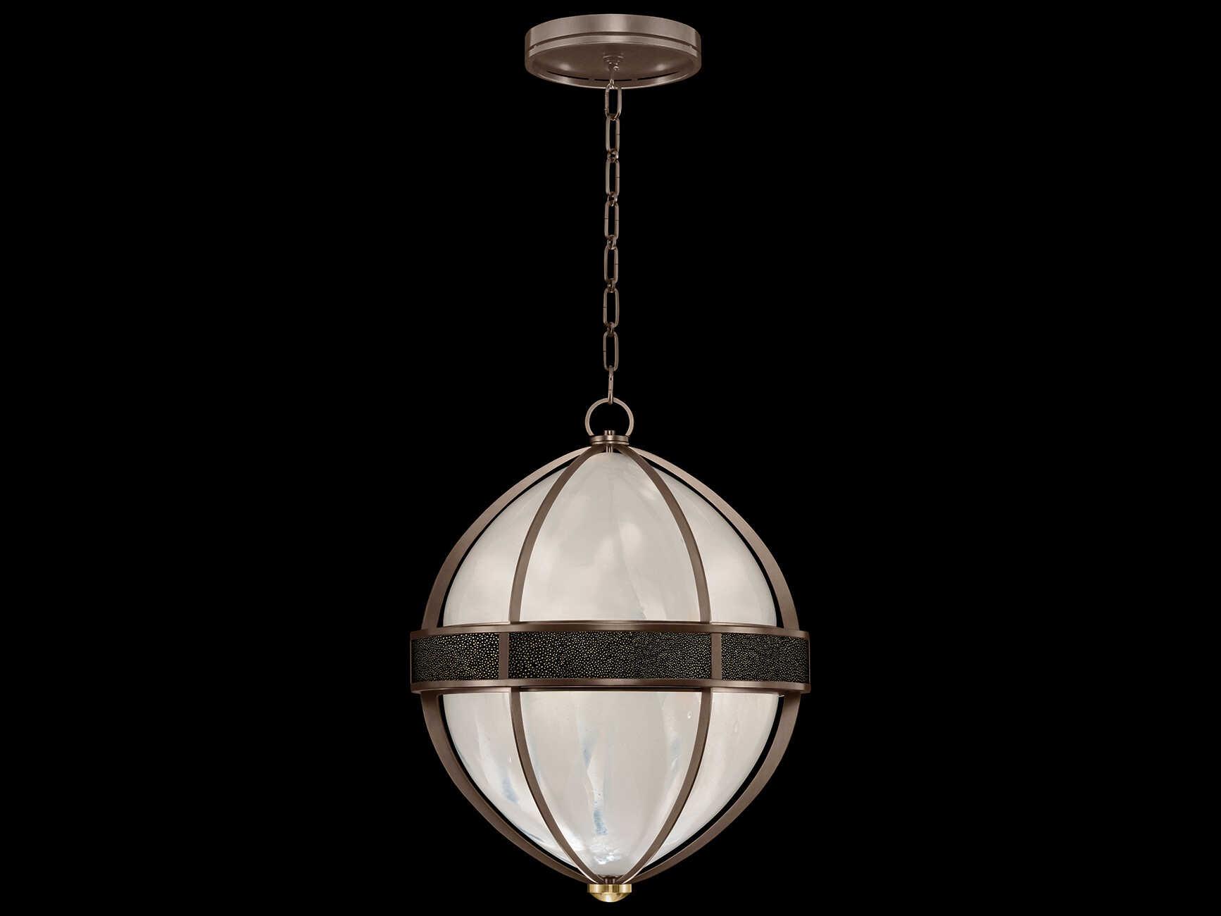 Fine Art Handcrafted Lighting Mirage 3-Light Bronze Traditional Round Pendant