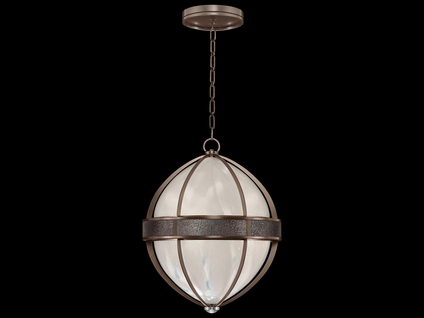 Fine Art Handcrafted Lighting Mirage 3-Light Bronze Traditional Round Pendant