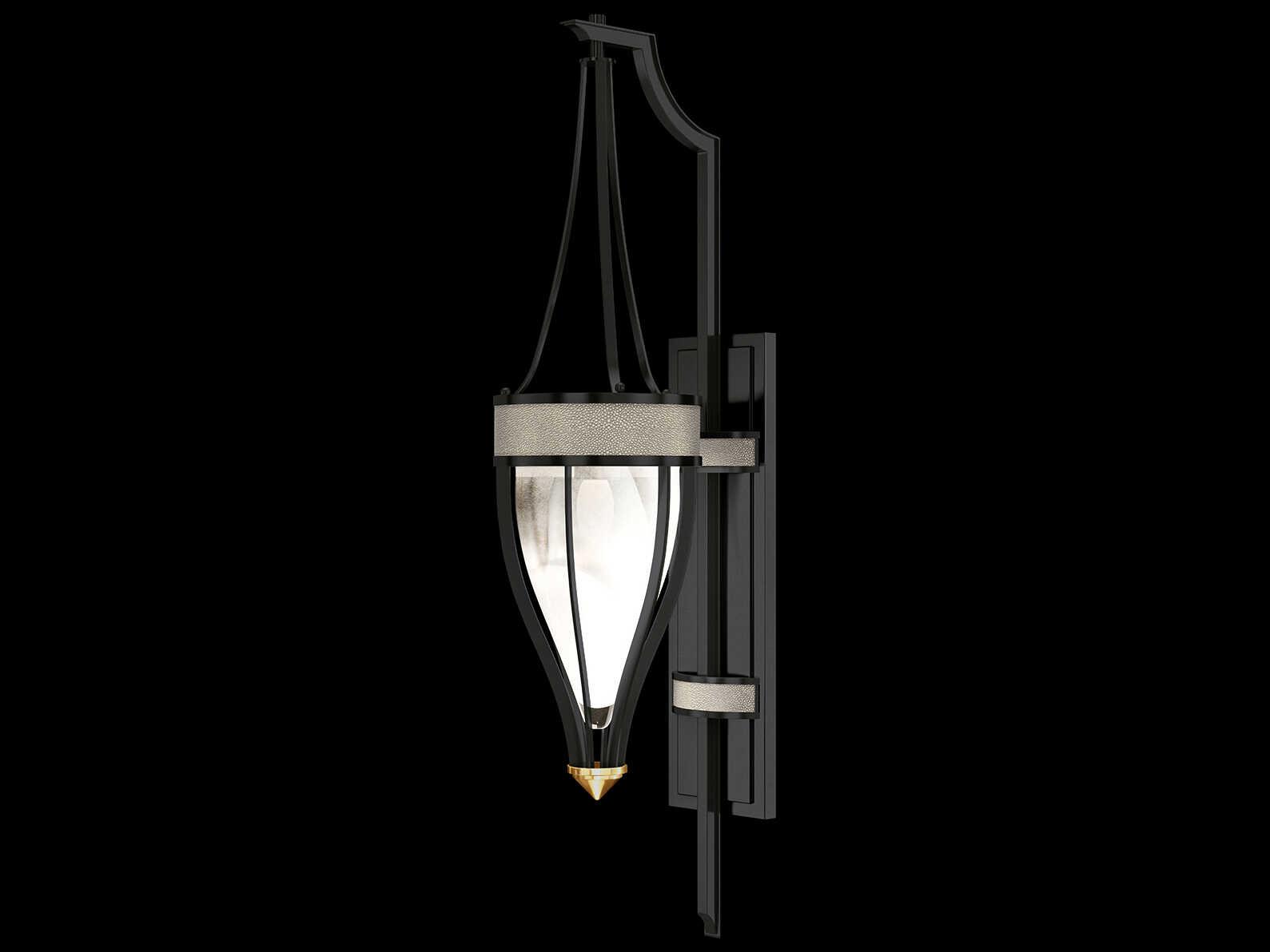 Fine Art Handcrafted Lighting Mirage 1-Light Black Iron Traditional Wall Sconce