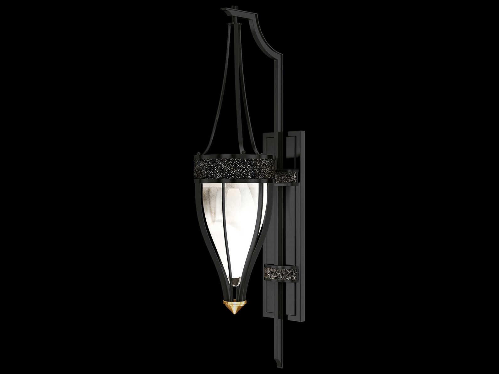 Fine Art Handcrafted Lighting Mirage 1-Light Black Iron Traditional Wall Sconce