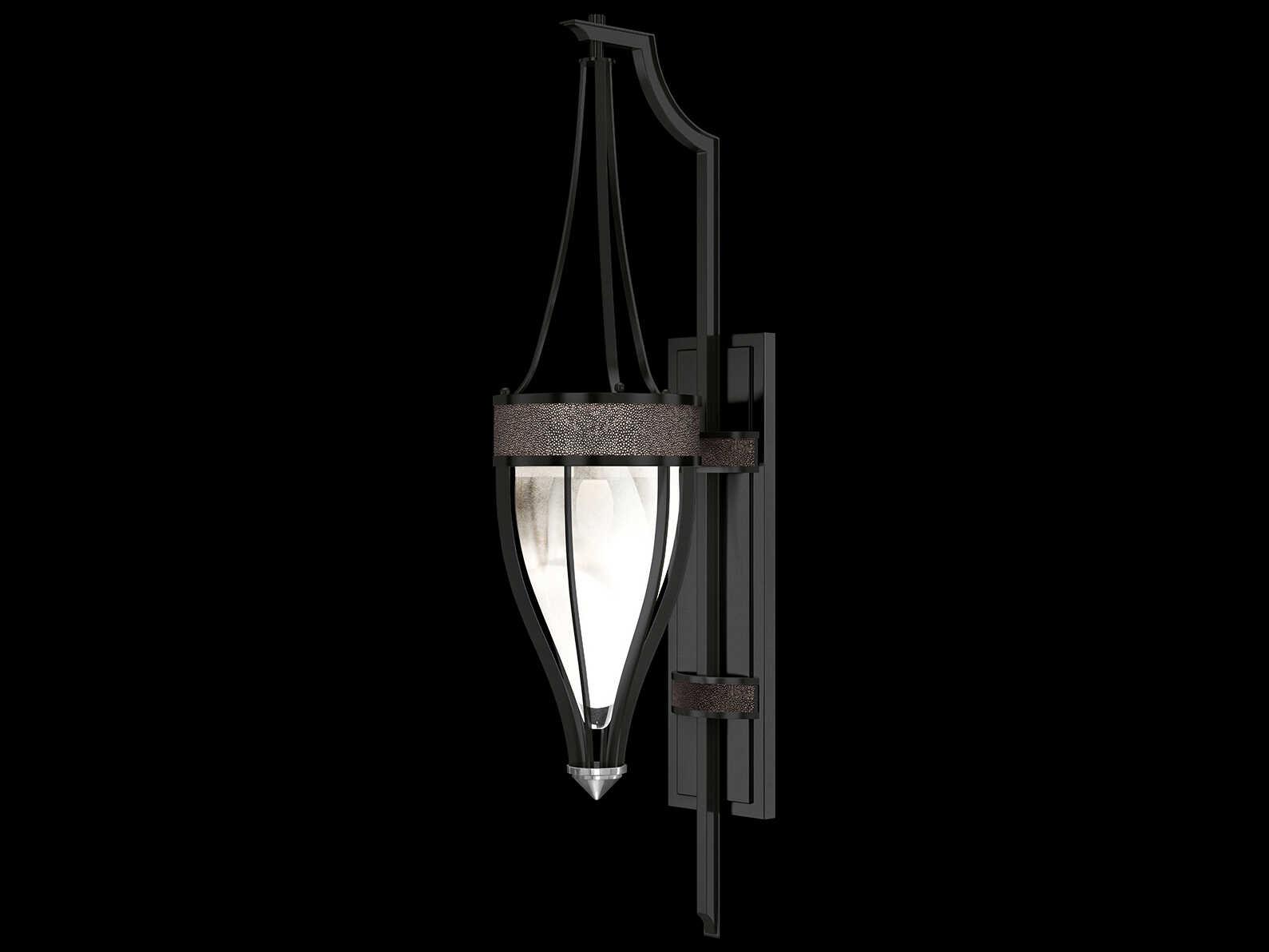 Fine Art Handcrafted Lighting Mirage 1-Light Black Iron Traditional Wall Sconce