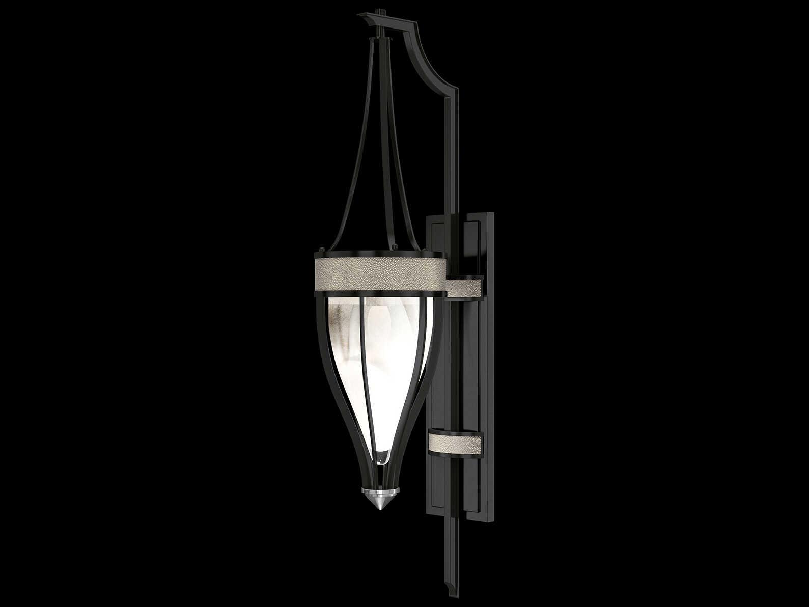 Fine Art Handcrafted Lighting Mirage 1-Light Black Iron Traditional Wall Sconce