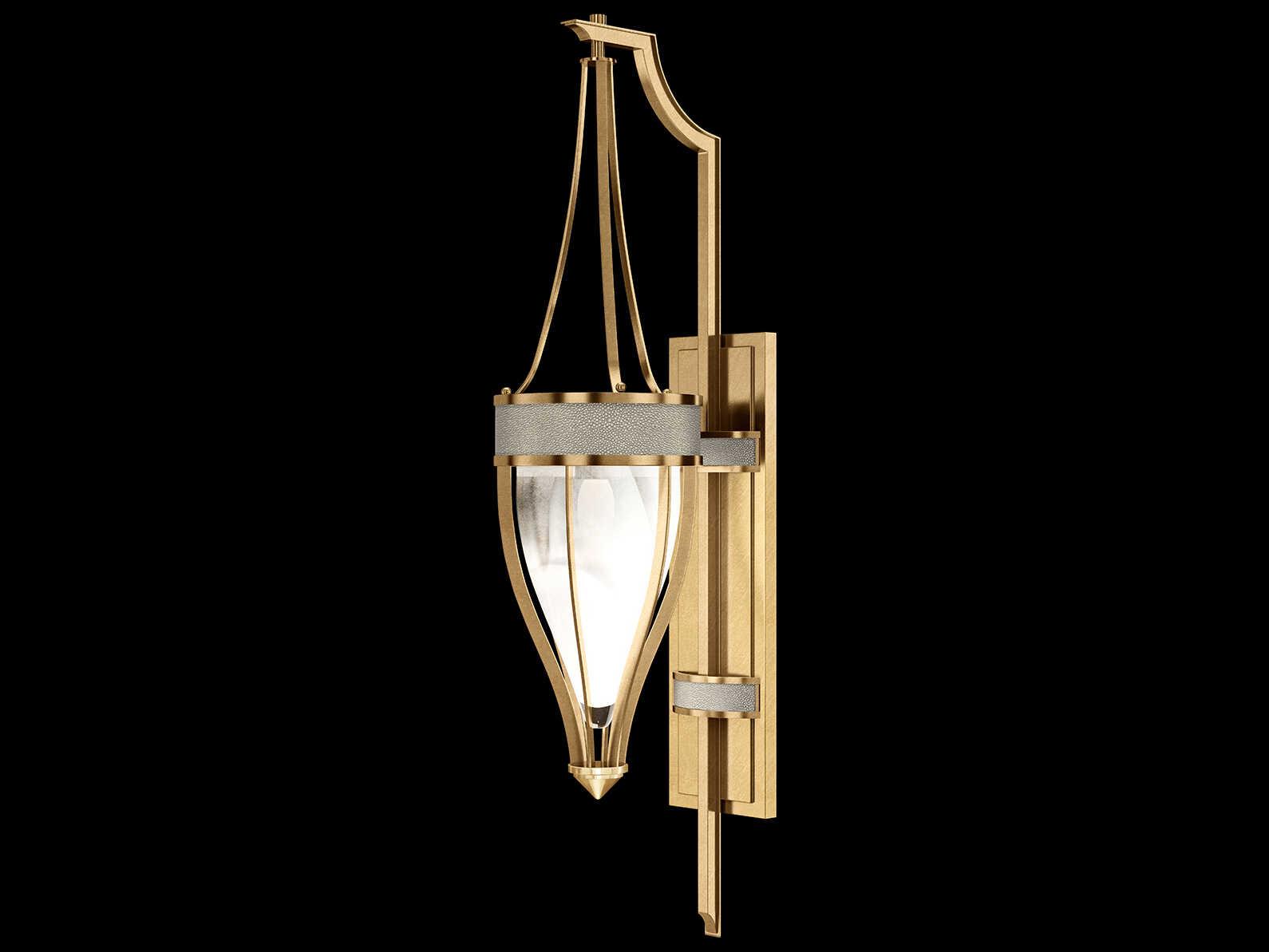 Fine Art Handcrafted Lighting Mirage 1-Light Gold Leaf Traditional Wall Sconce