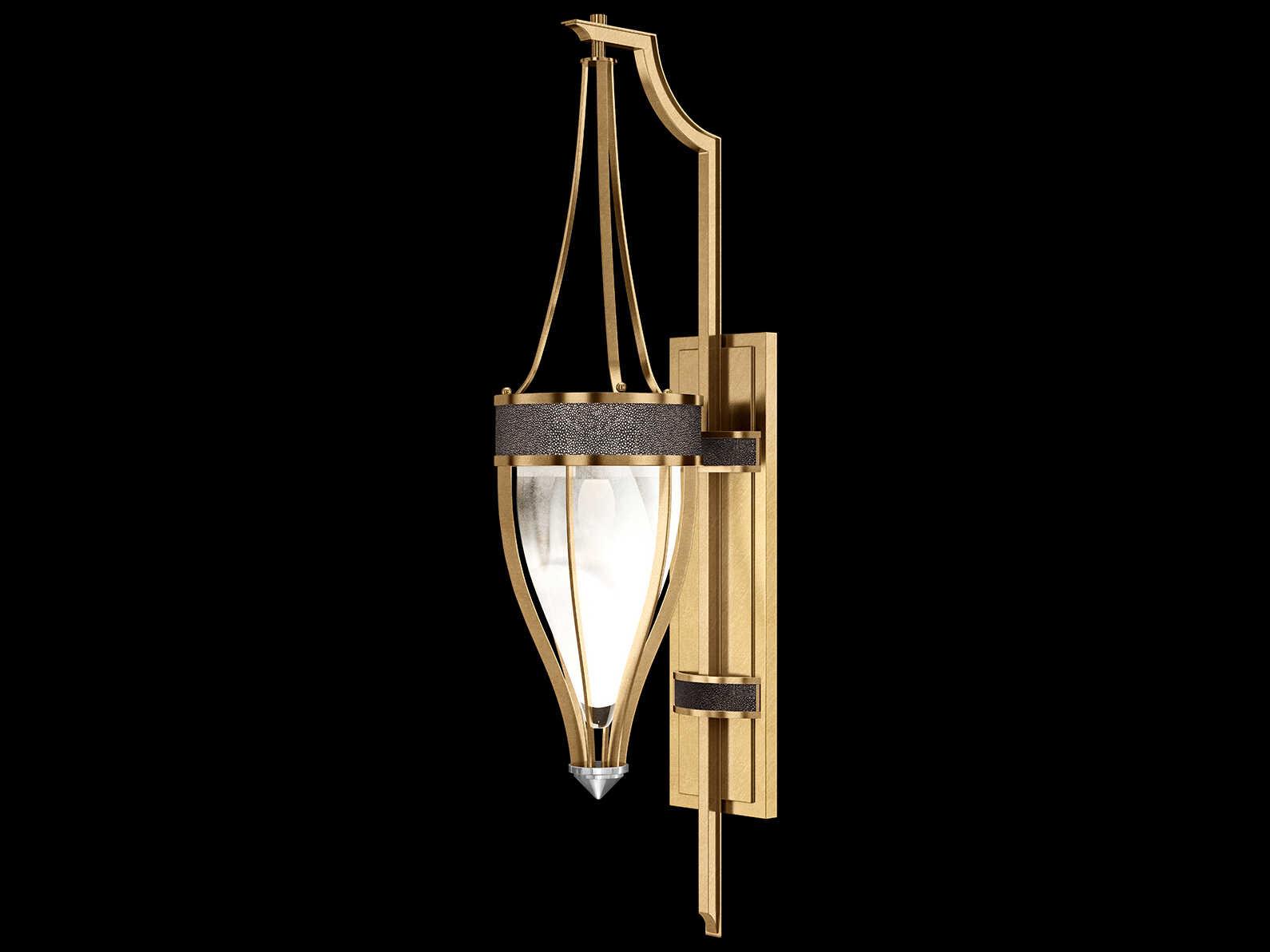 Fine Art Handcrafted Lighting Mirage 1-Light Gold Leaf Traditional Wall Sconce