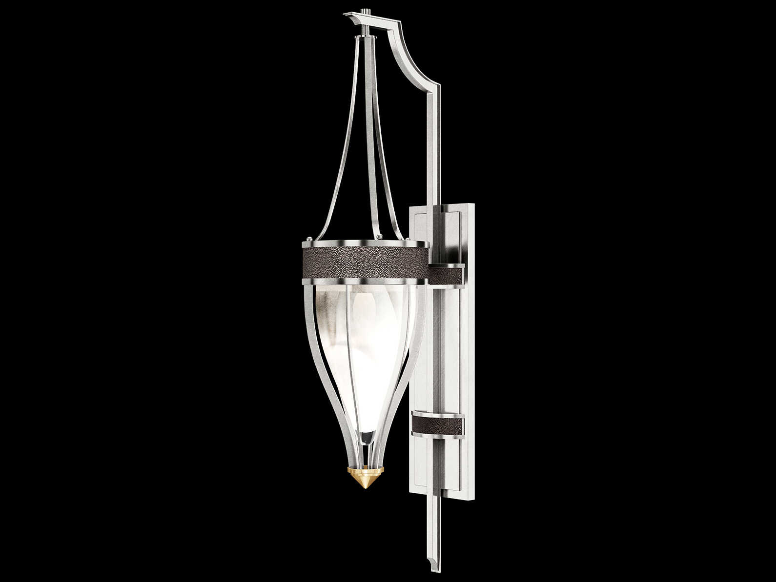 Fine Art Handcrafted Lighting Mirage 1-Light Silver Leaf Traditional Wall Sconce